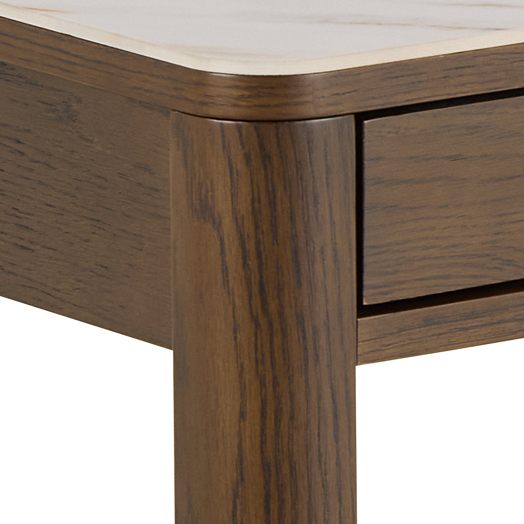 Couchtisch mit Schublade SOUTHAMPTON Eichenfurnier mit Keramikplatte