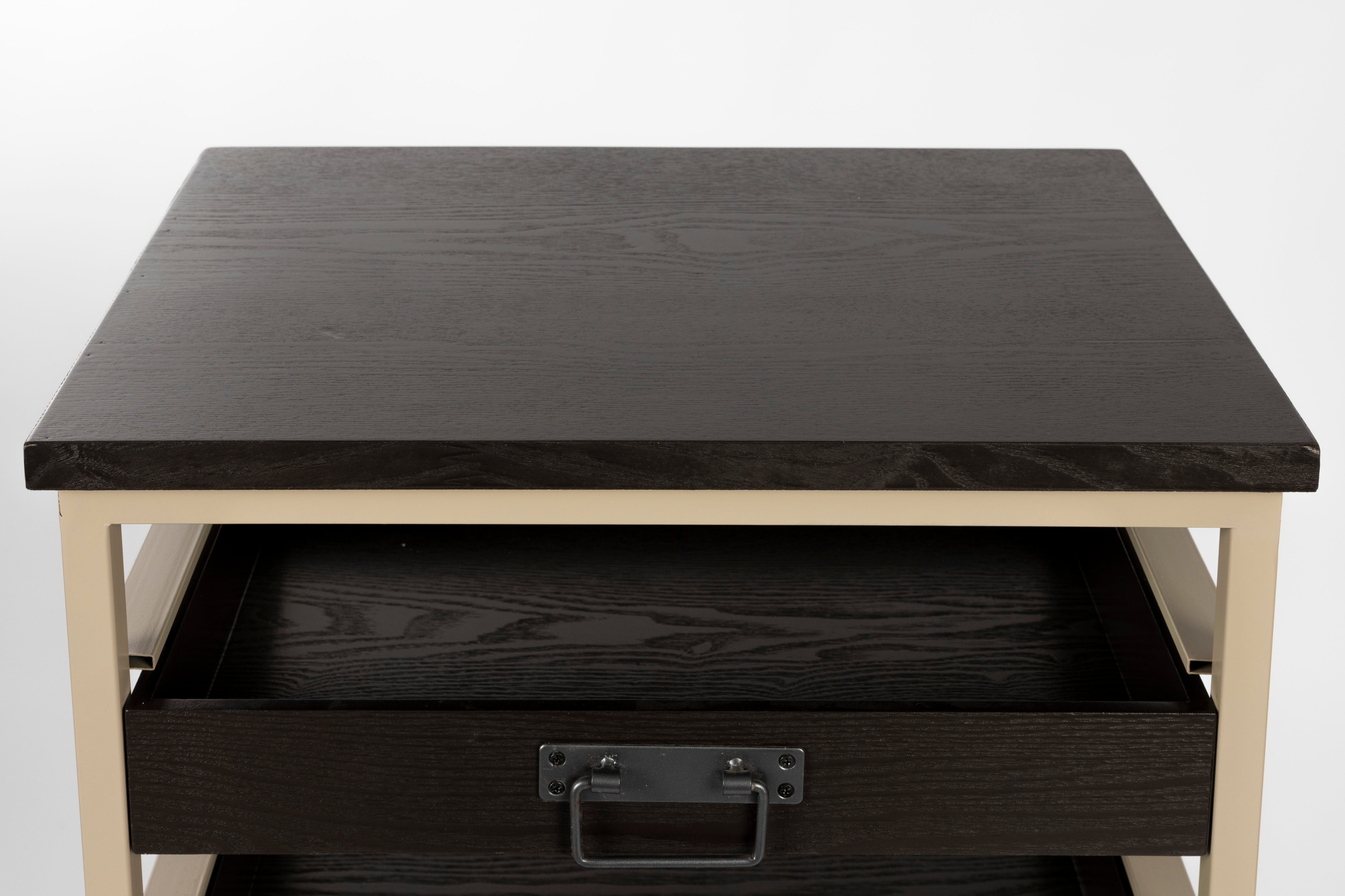 BOTAN gray-beige loft shelf on wheels