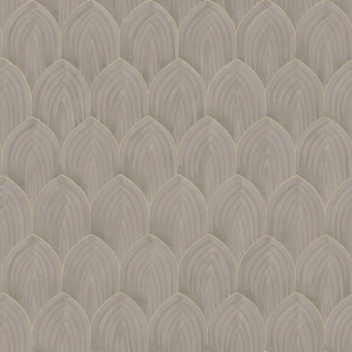 Tapete mit geometrischem Muster von Bögen GOLDEN ARCHES braun