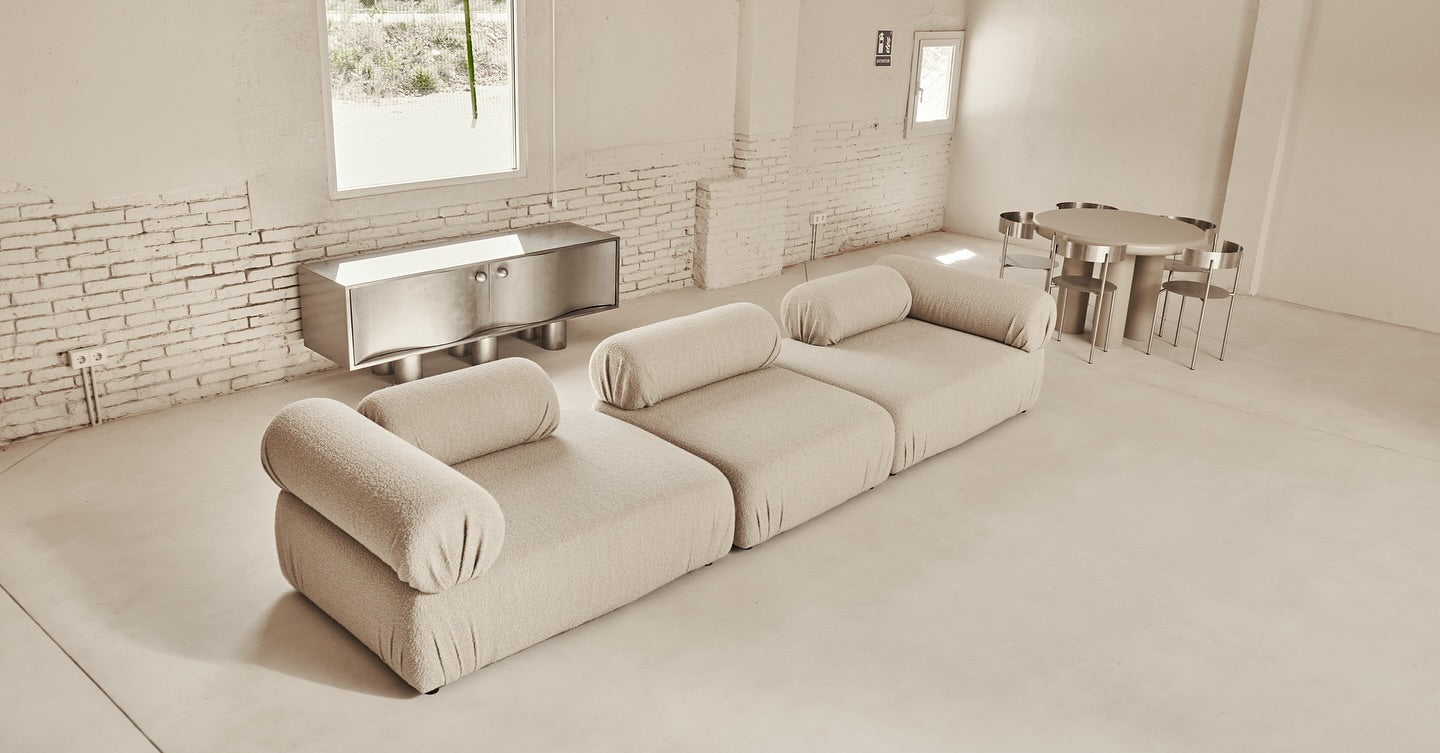 Upholstered modular sofa ROLEAU