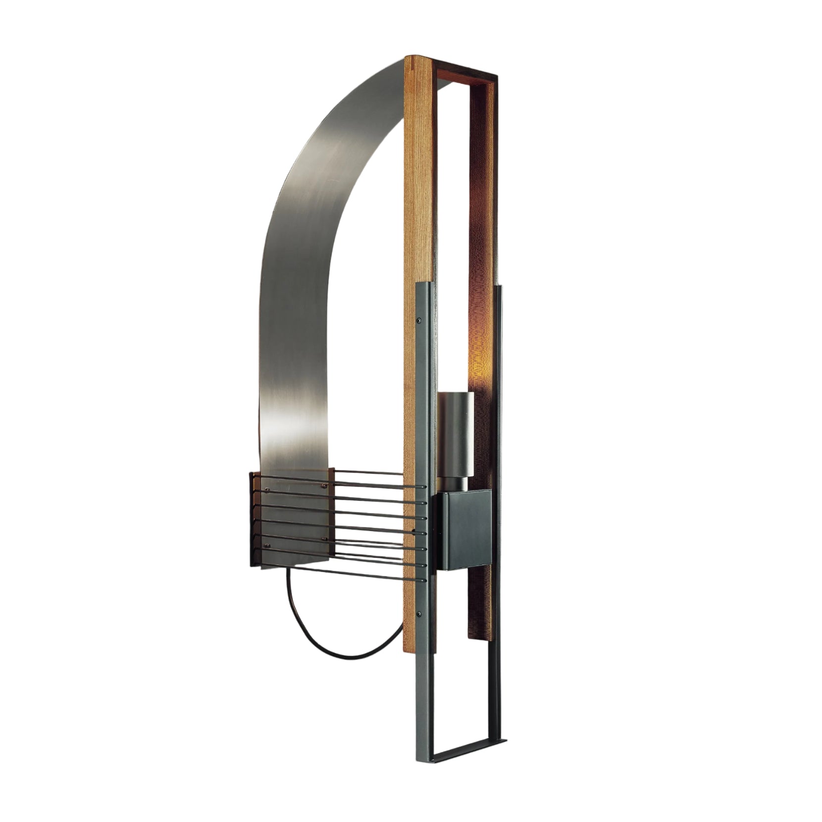 MARX Wall Lamp in Wood and Aluminum
