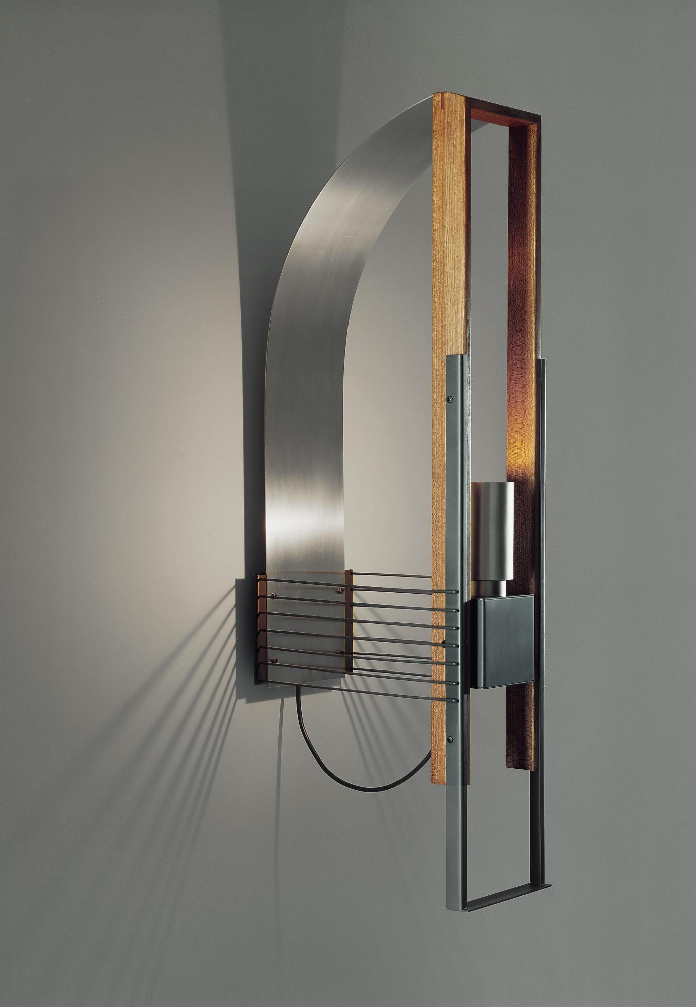MARX Wall Lamp in Wood and Aluminum