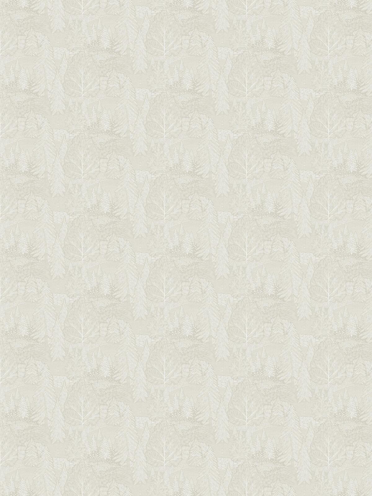 Northern Forest Beige Botanical Tree Wallpaper