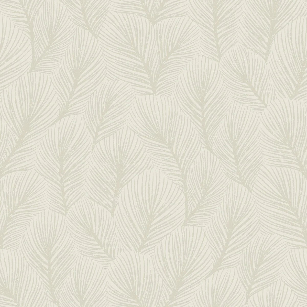 Beige Pine Tree Floral Wallpaper