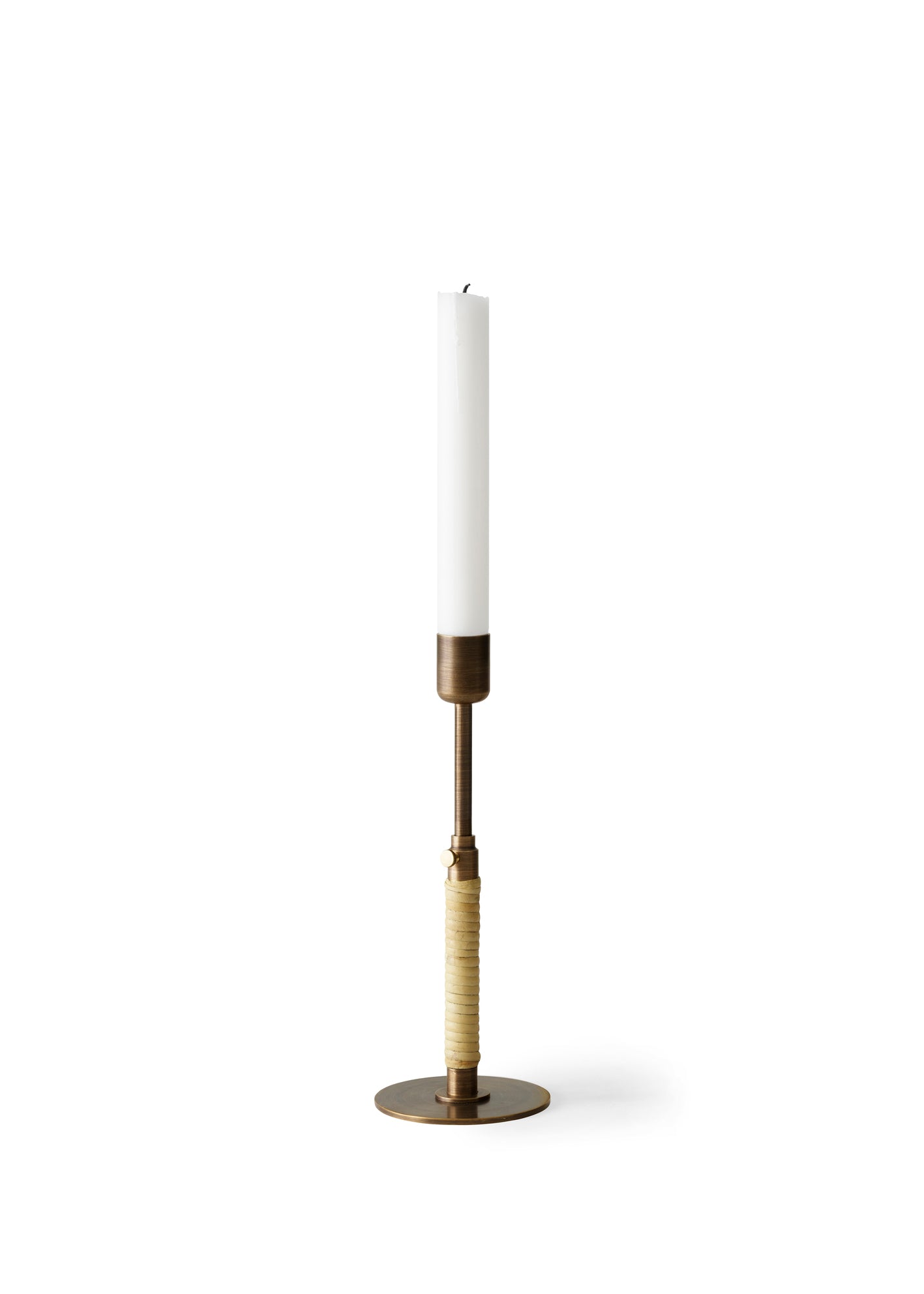 DUCA Candle Holder in Bronzed Brass