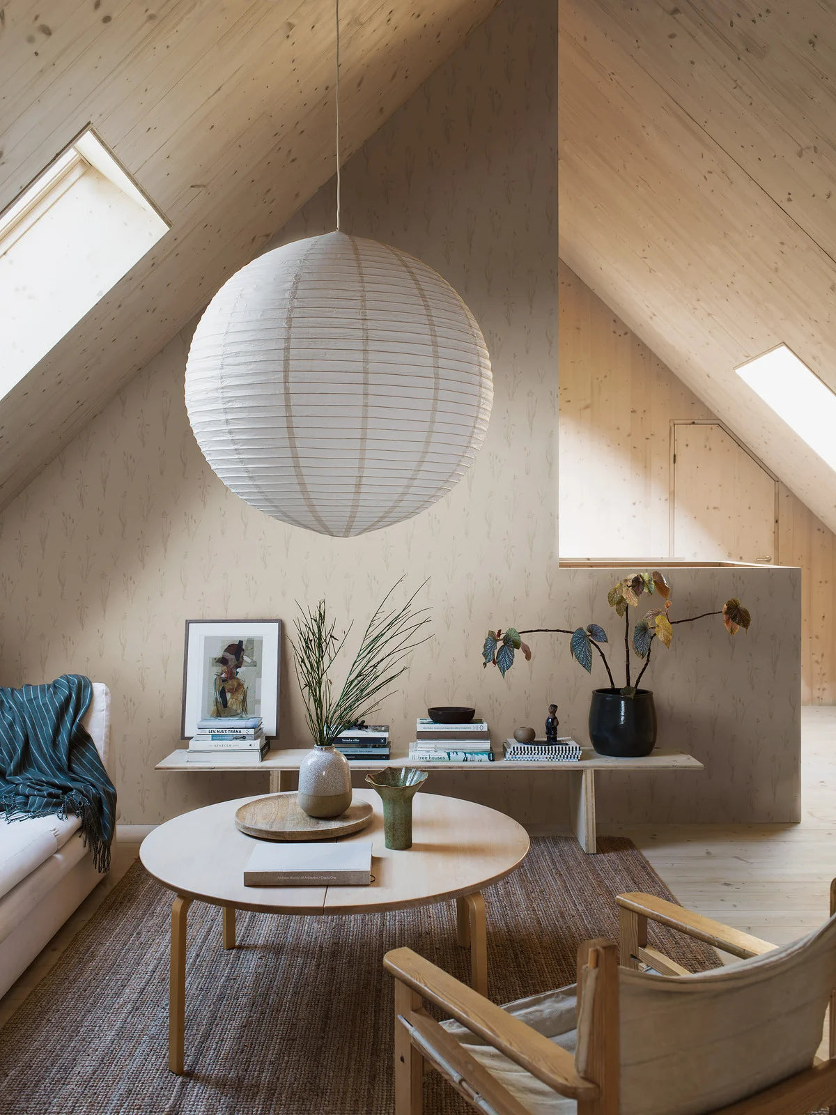 Tapete mit Pflanzenmotiv MOORLAND beige