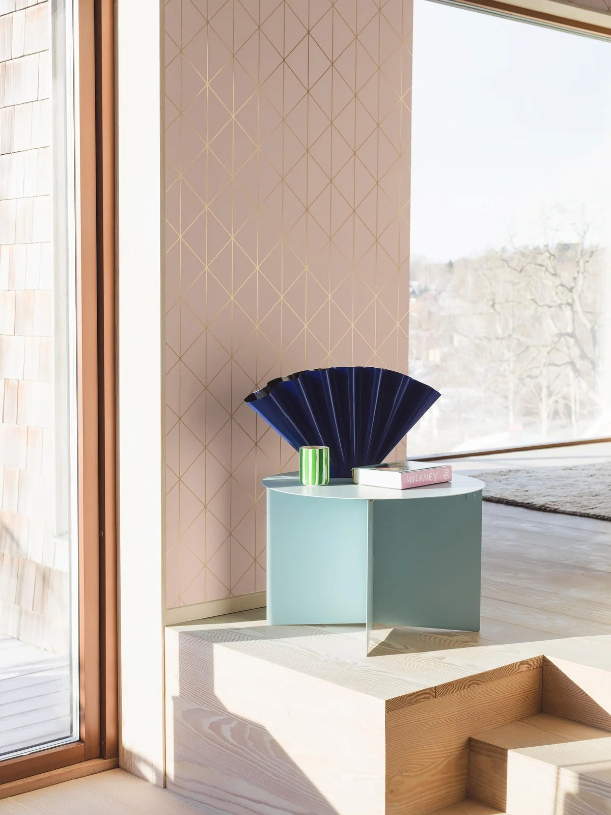 Vlies-Tapete mit geometrischem Muster DIAMONDS rosa