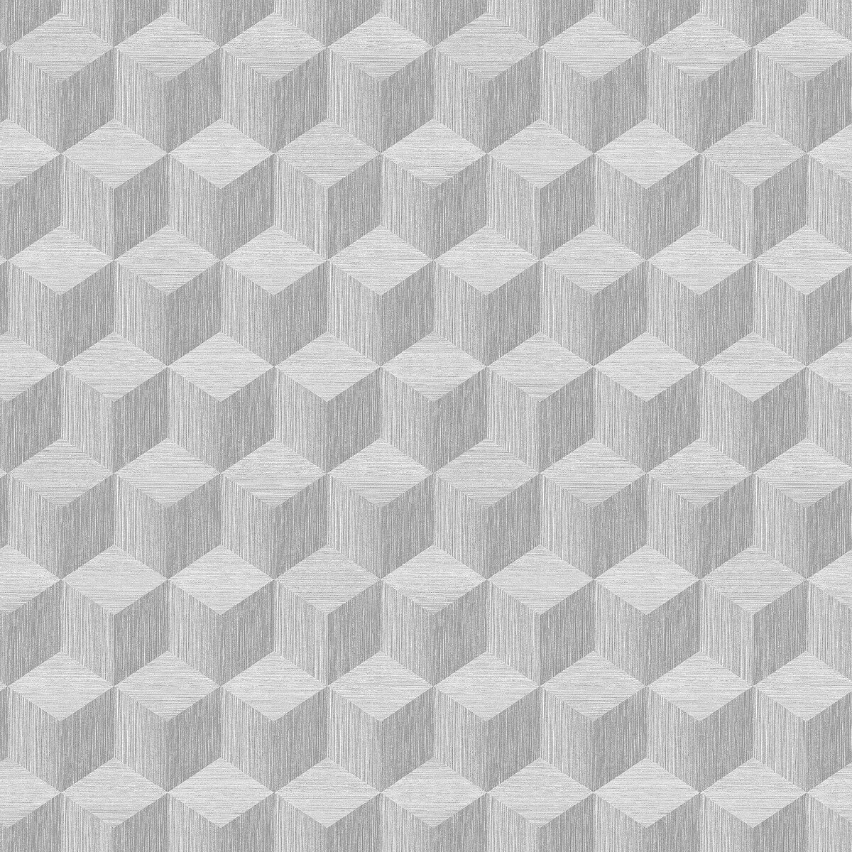Vlies-Tapete mit geometrischem Muster CUBE grau