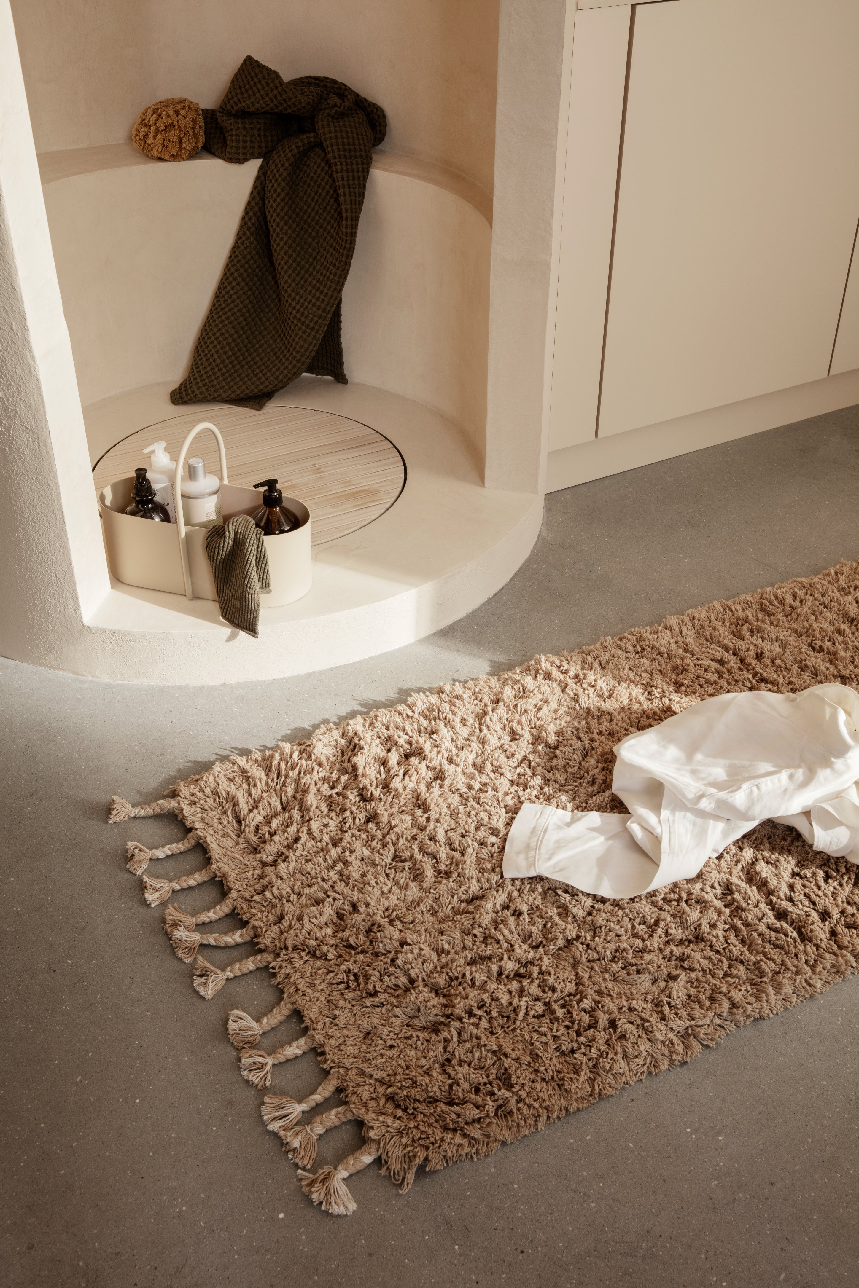 Teppich AMASS LANGHAAR beige mit langem Flor