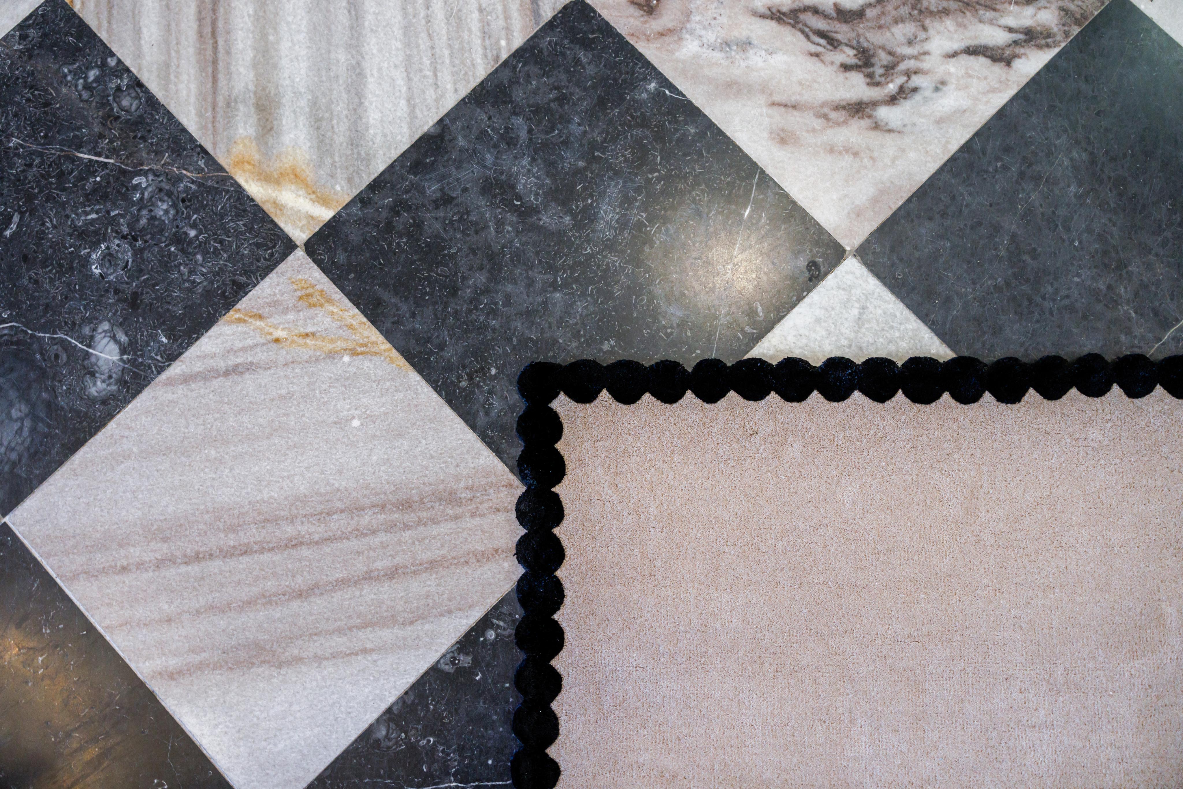 Teppich LAILA beige mit Schwarz