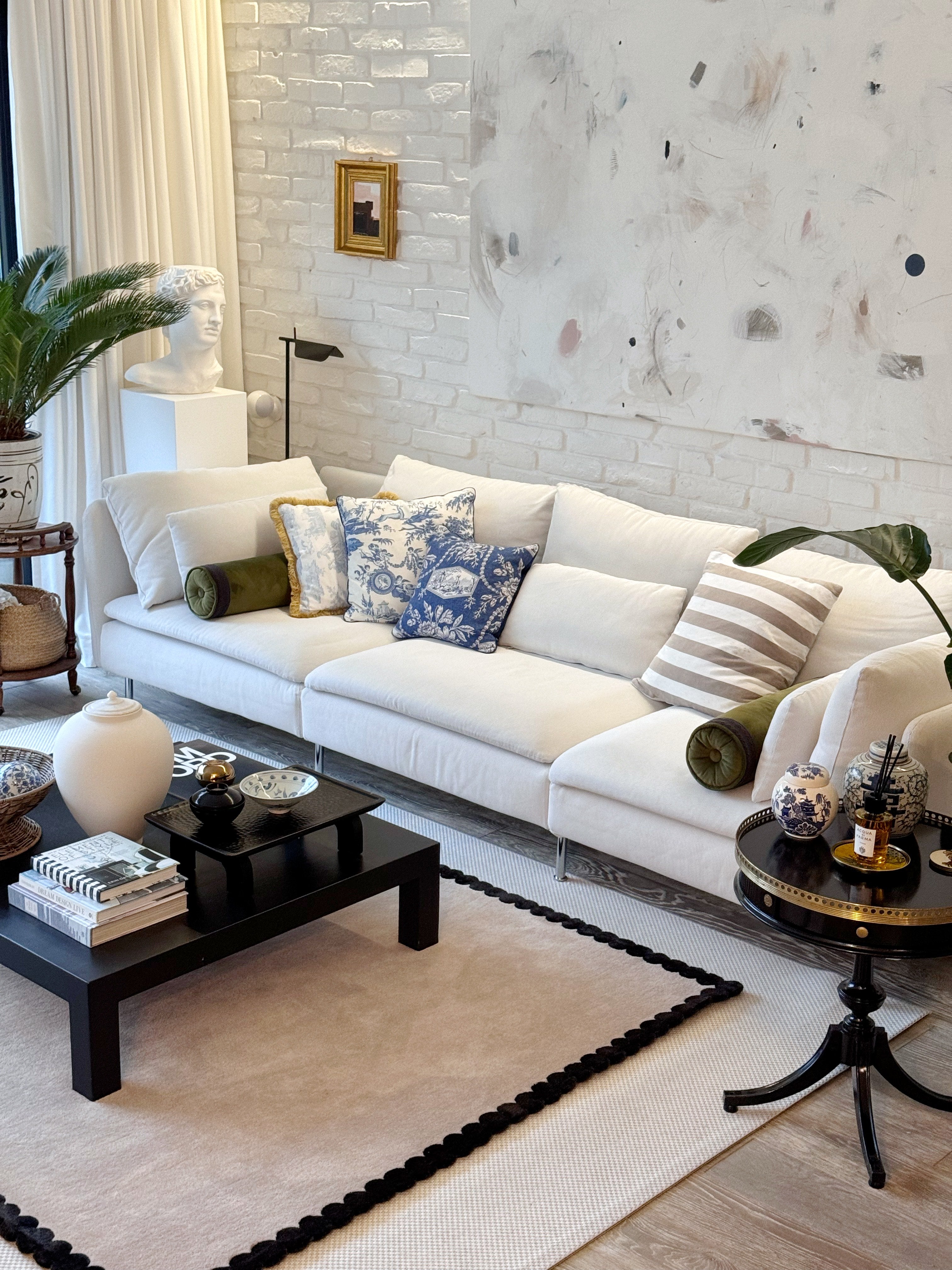 Teppich LAILA beige mit Schwarz