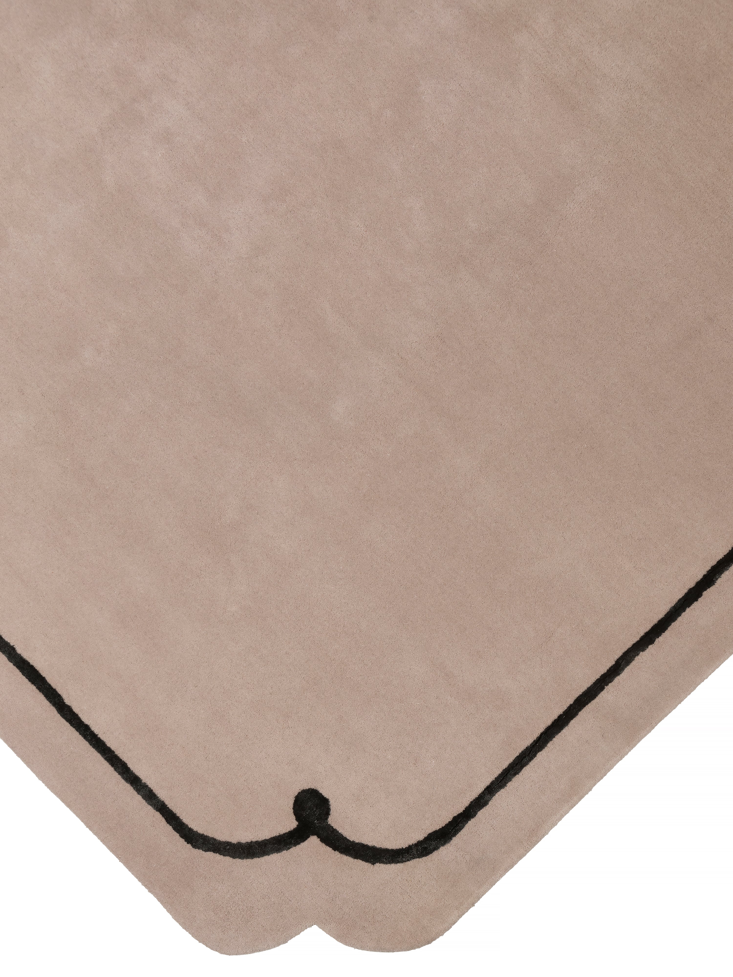 Teppich COOKIE schmutzig rosa mit schwarz