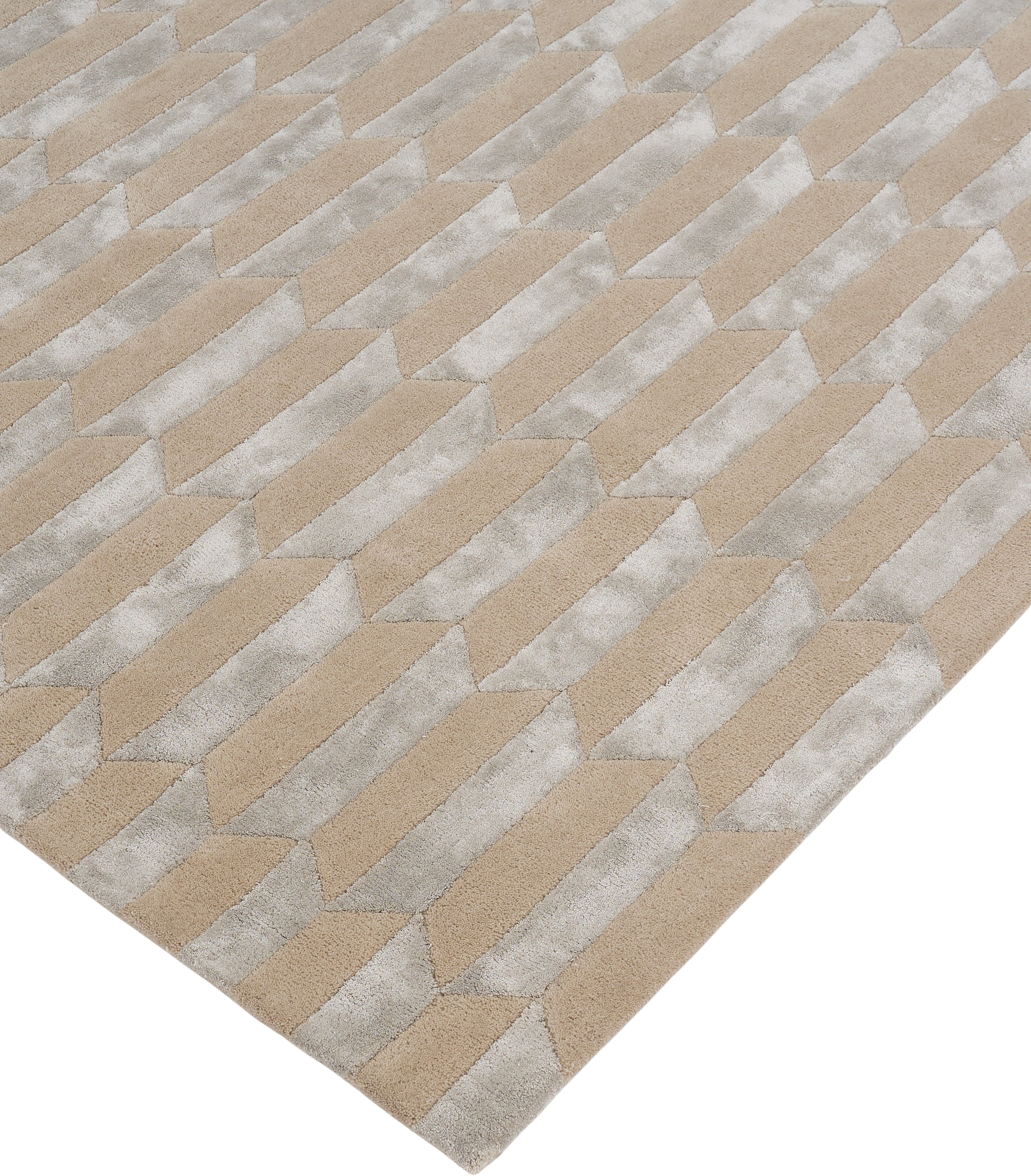 Teppich NOBLE grau mit beige