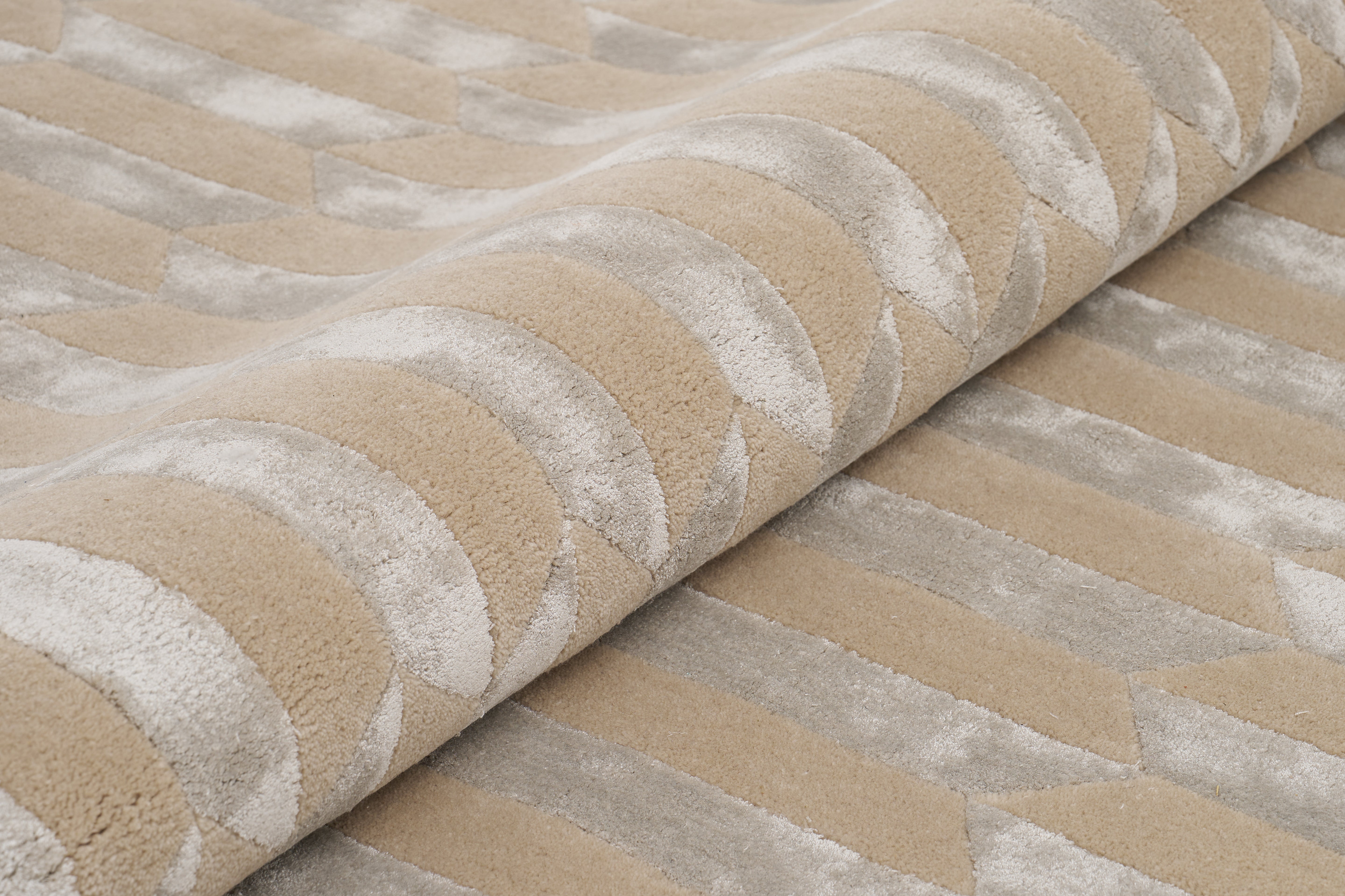 Teppich NOBLE grau mit beige