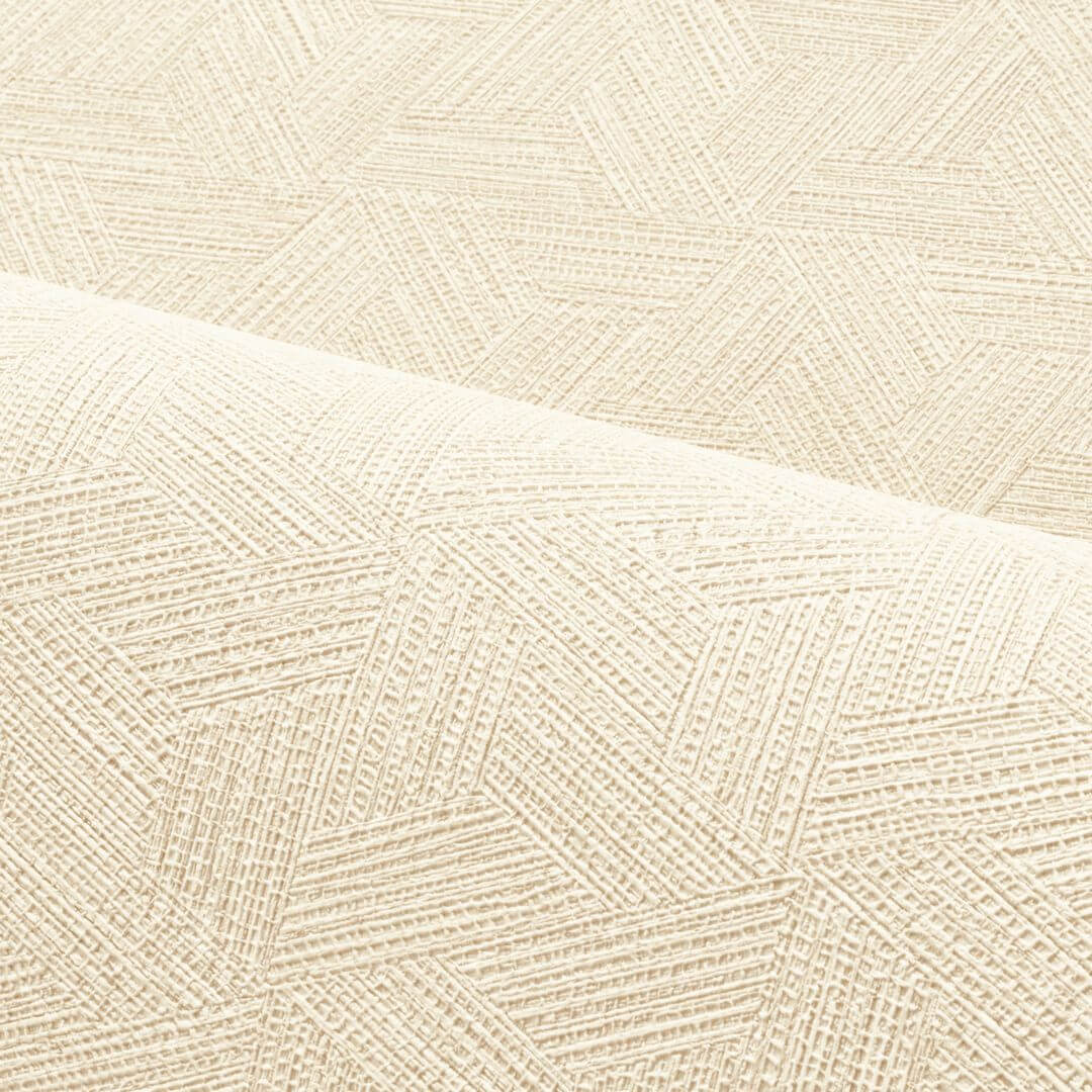 Geometric Structural Wallpaper Inspired by Banana Leaf LINDU - IVORY