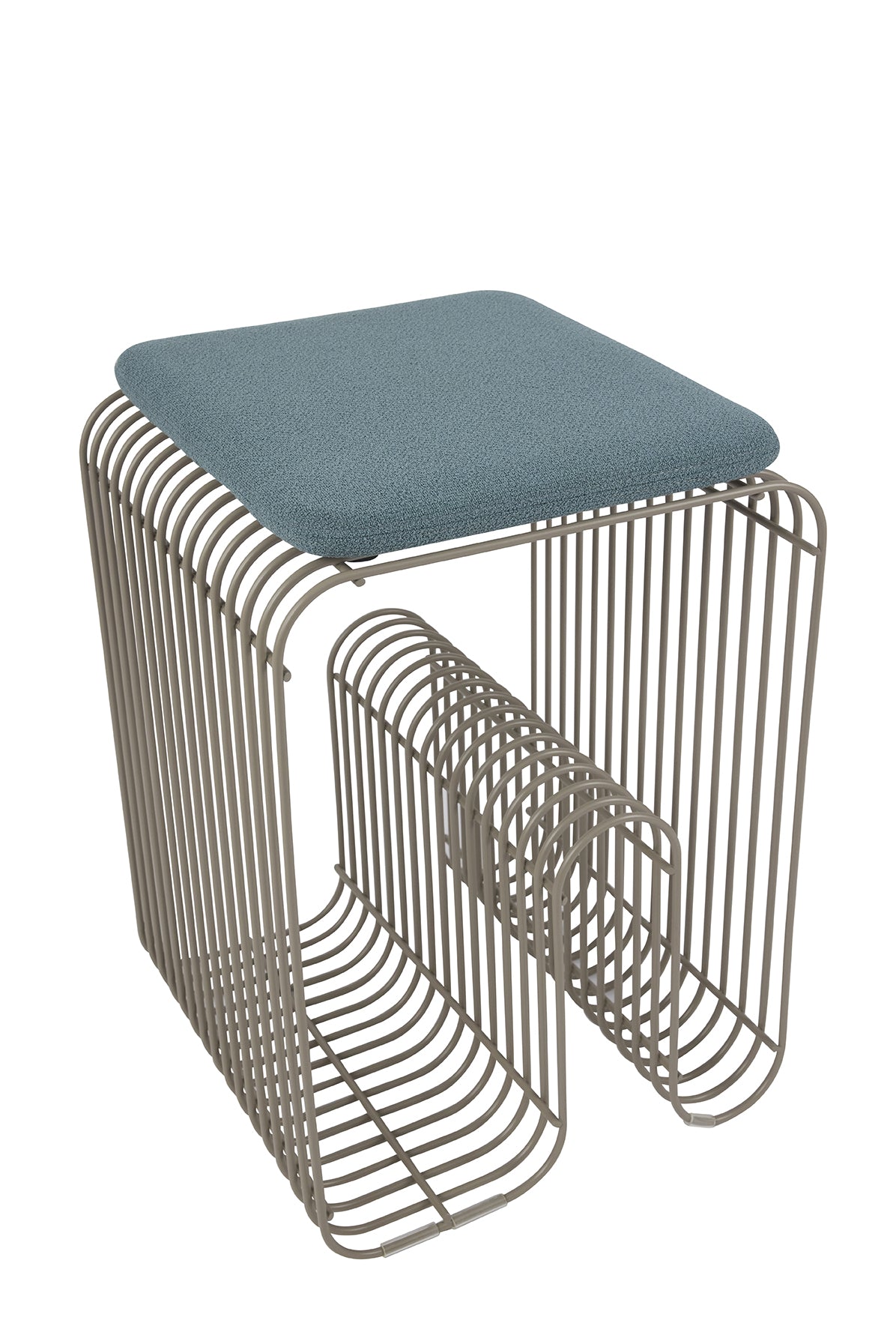 Sitzkissen CURVA blau Bouclé