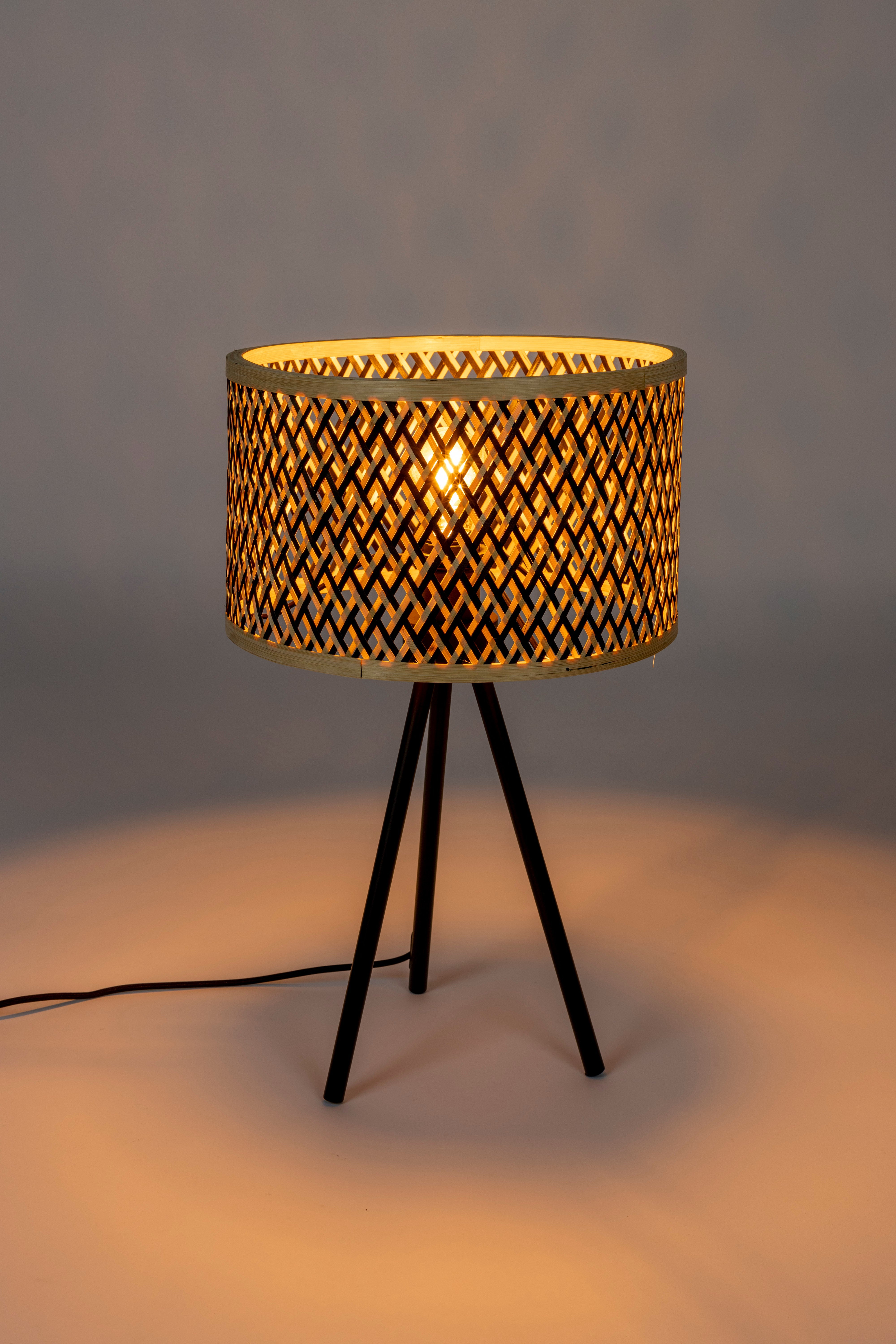 Lampa stołowa ISLA drewno bambusowe – White Label Living