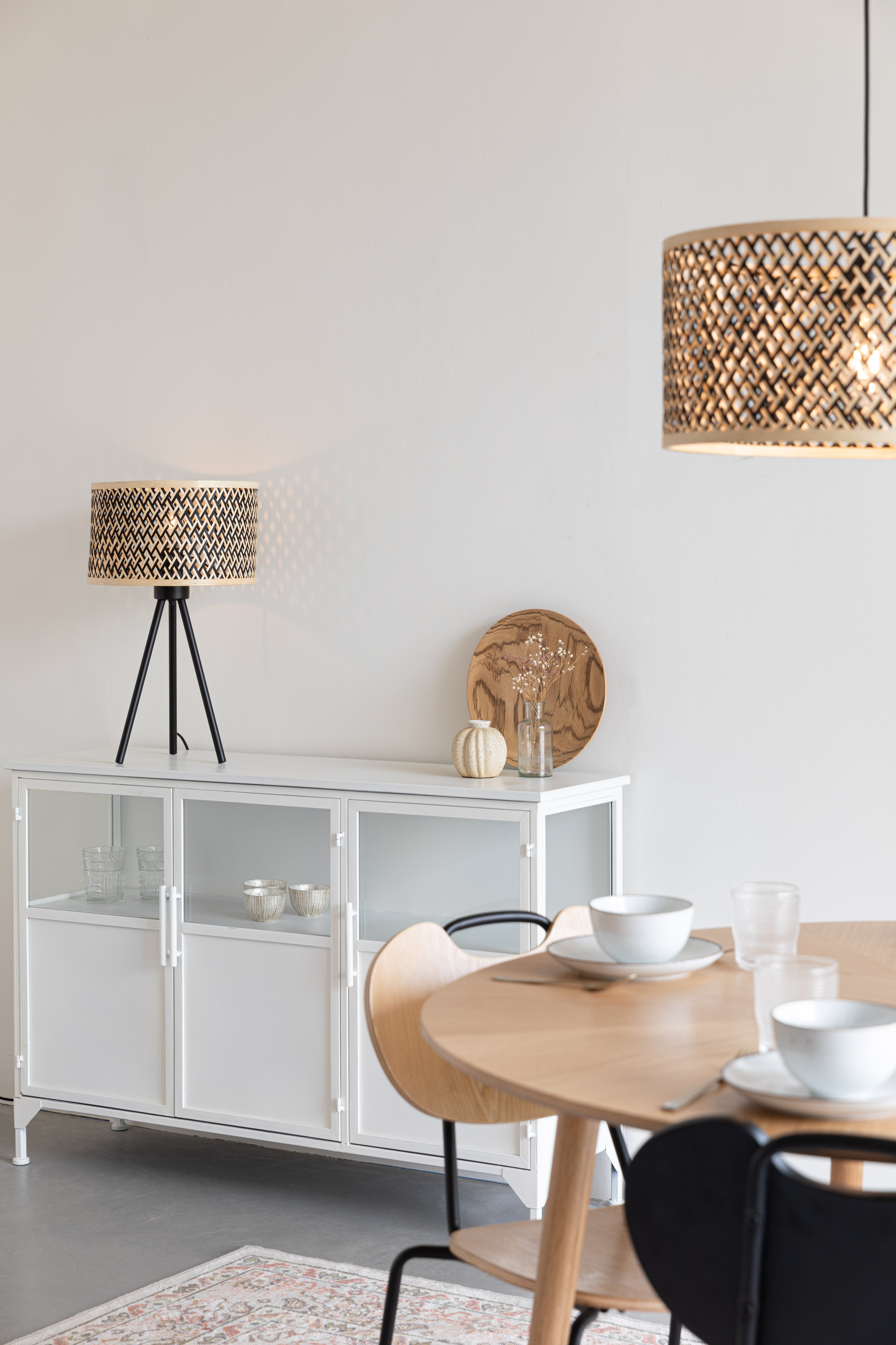 Lampa stołowa ISLA drewno bambusowe – White Label Living
