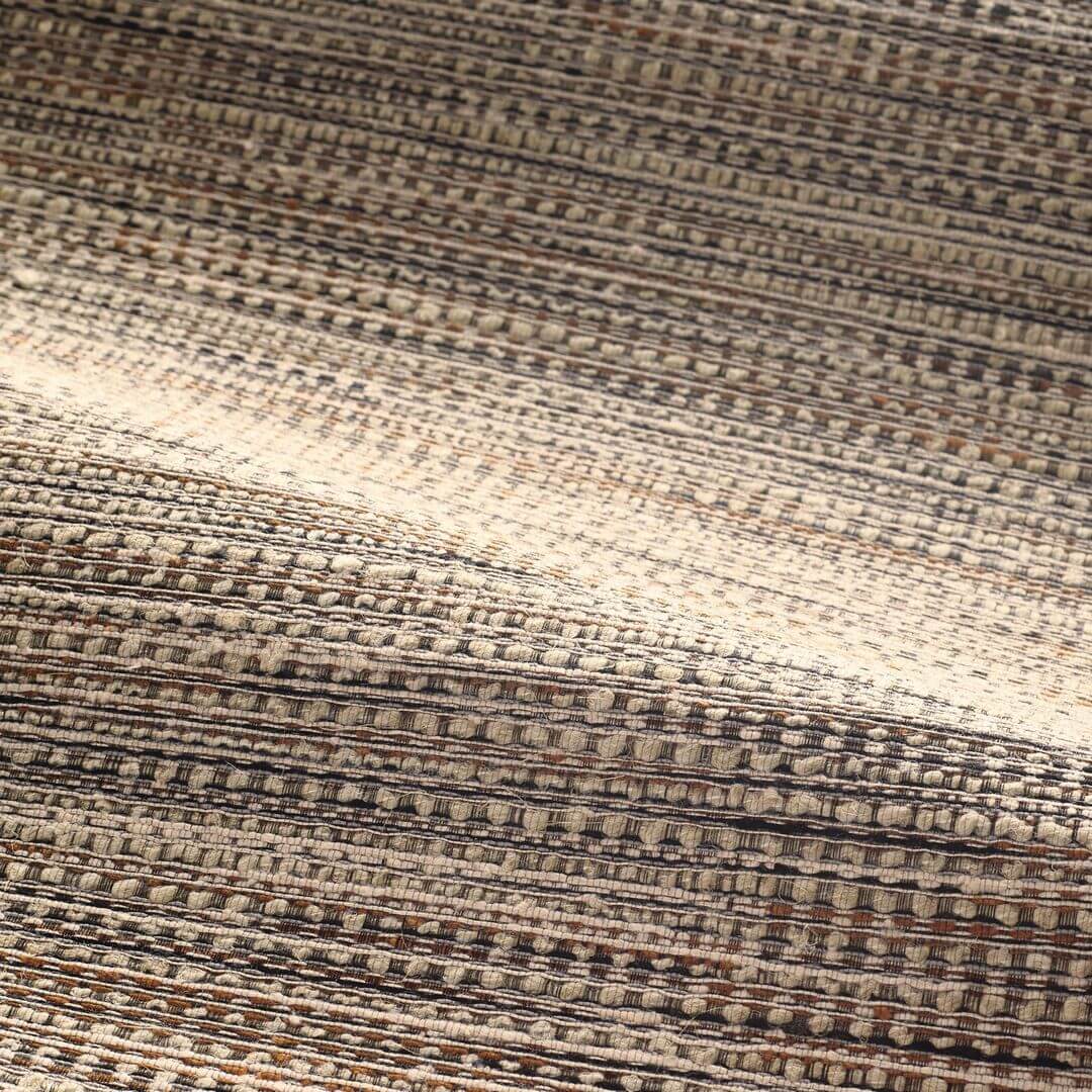 Strukturierte Textiltapete, die Leinwand imitiert VAGAR - NOIR/TABAC Tabakbraun