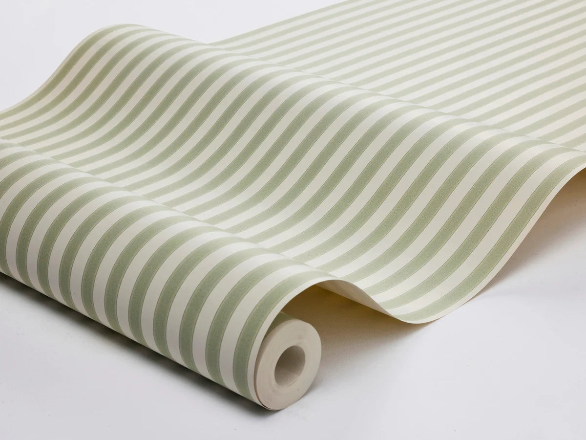 Tapete mit Streifenmuster MÖLLE STRIPE grün-beige