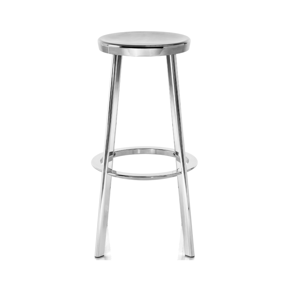 DEJA VU bar stool polished aluminum