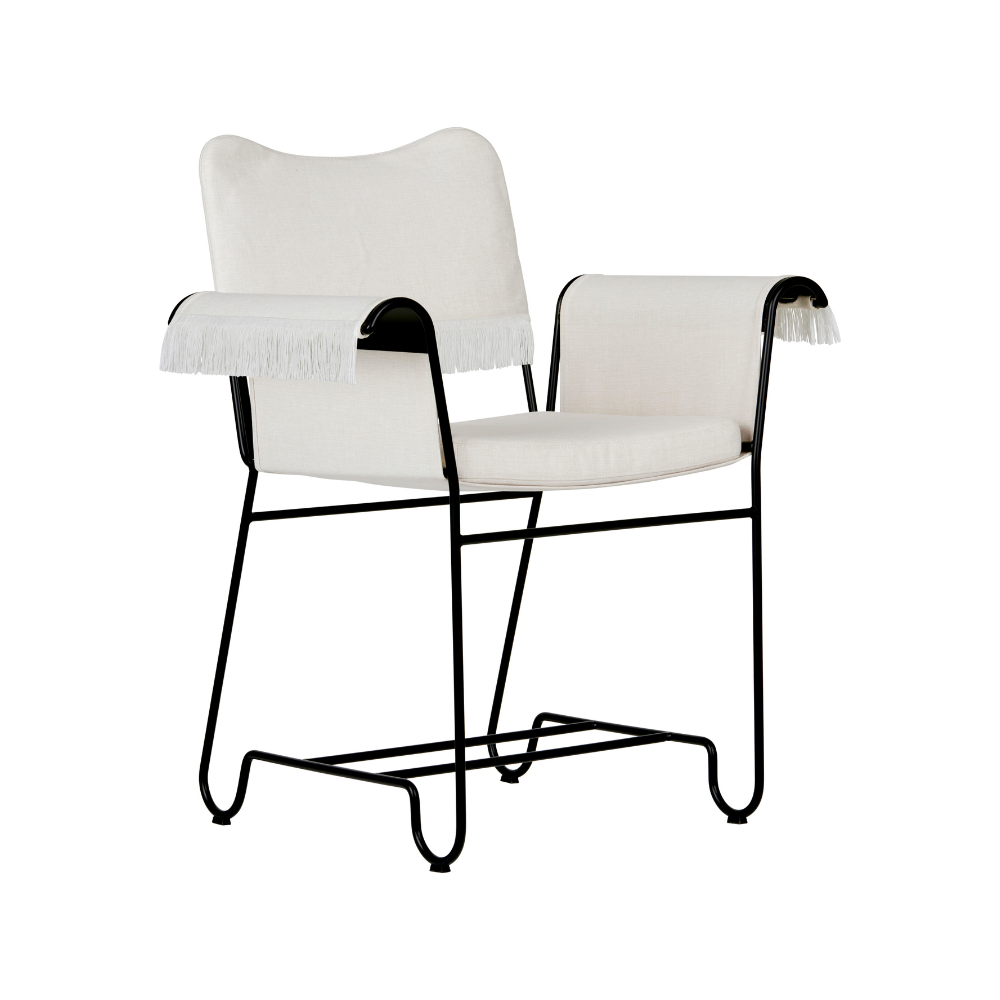 TROPIQUE Cream Garden Chair with Black Steel Base