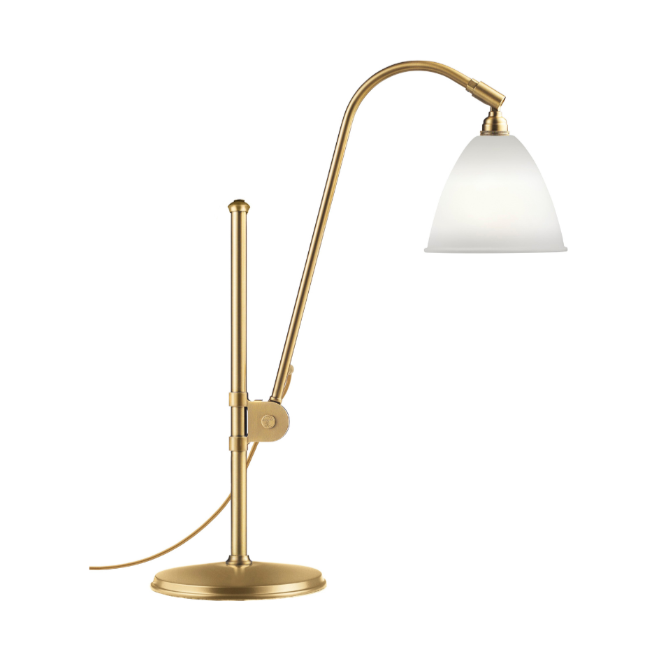 Tischlampe BESTLITE BL1 Messing mit Porzellanschirm