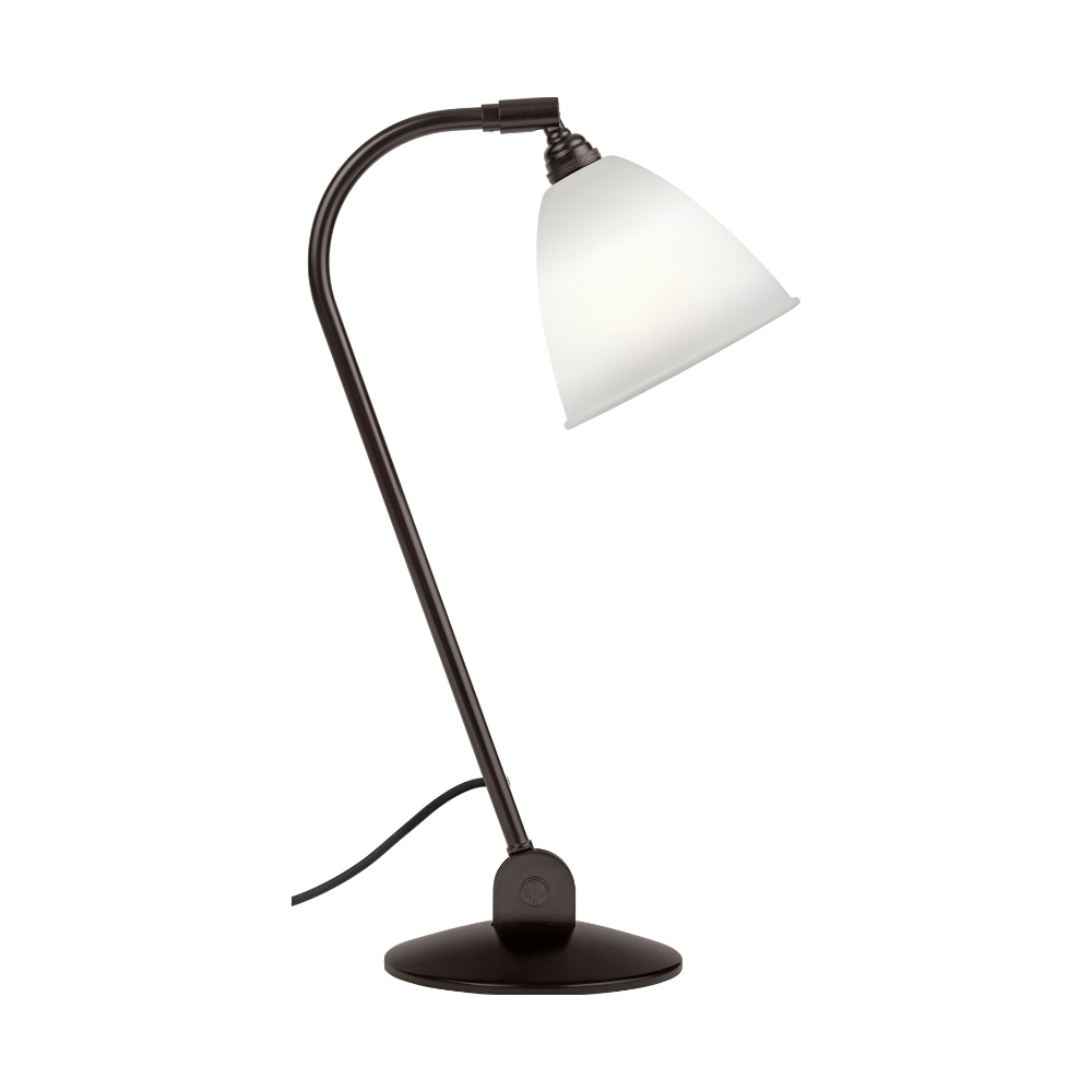 Lampa stołowa BESTLITE BL2 czarny z porcelanowym kloszem – Gubi