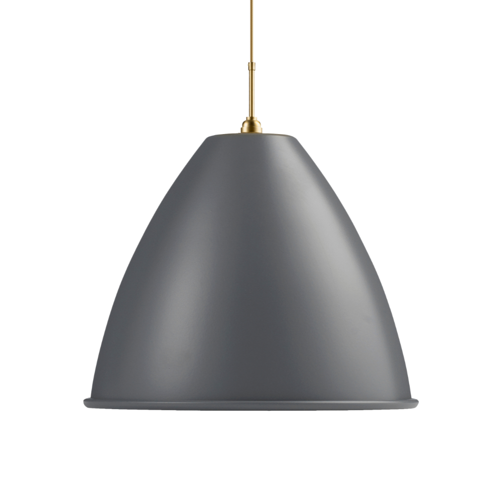 BESTLITE BL9 Pendant Lamp in Brass with Gray Shade