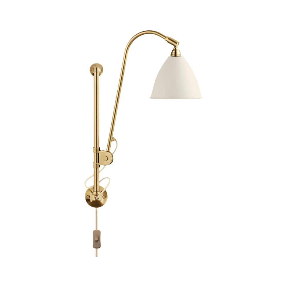 BESTLITE BL5 Wall Lamp in Brass with Cream Shade