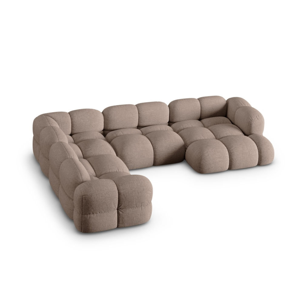 U-förmiger linker Ecksofa LORETTO cappuccino