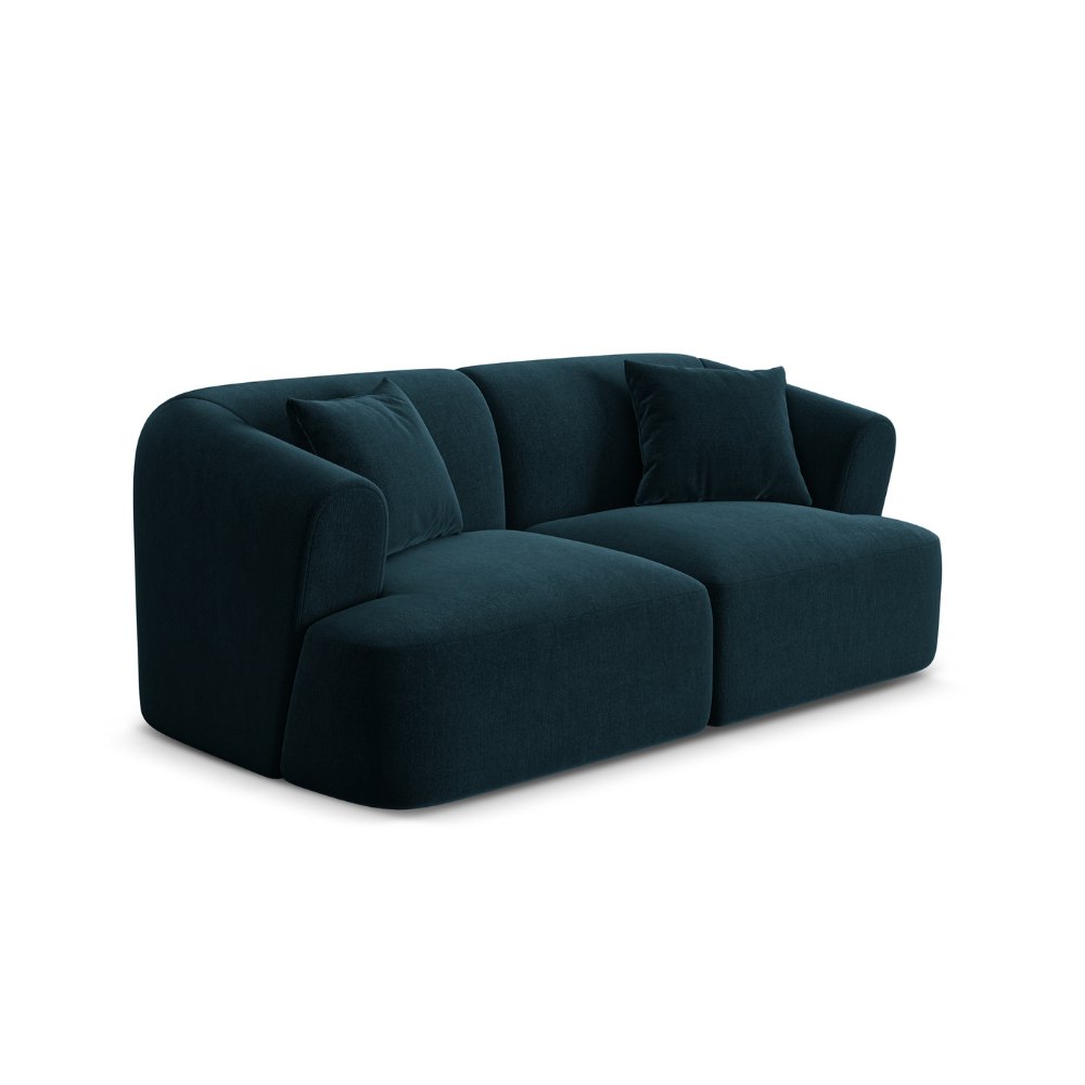 Samtsofa 2-sitzig CAMPI petrol