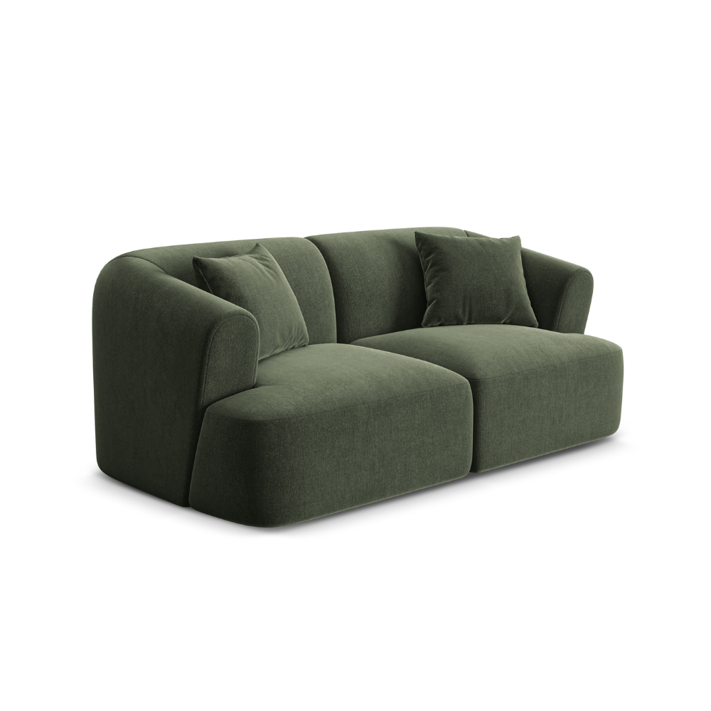 Velvet 2-Seater Sofa CAMPI Green