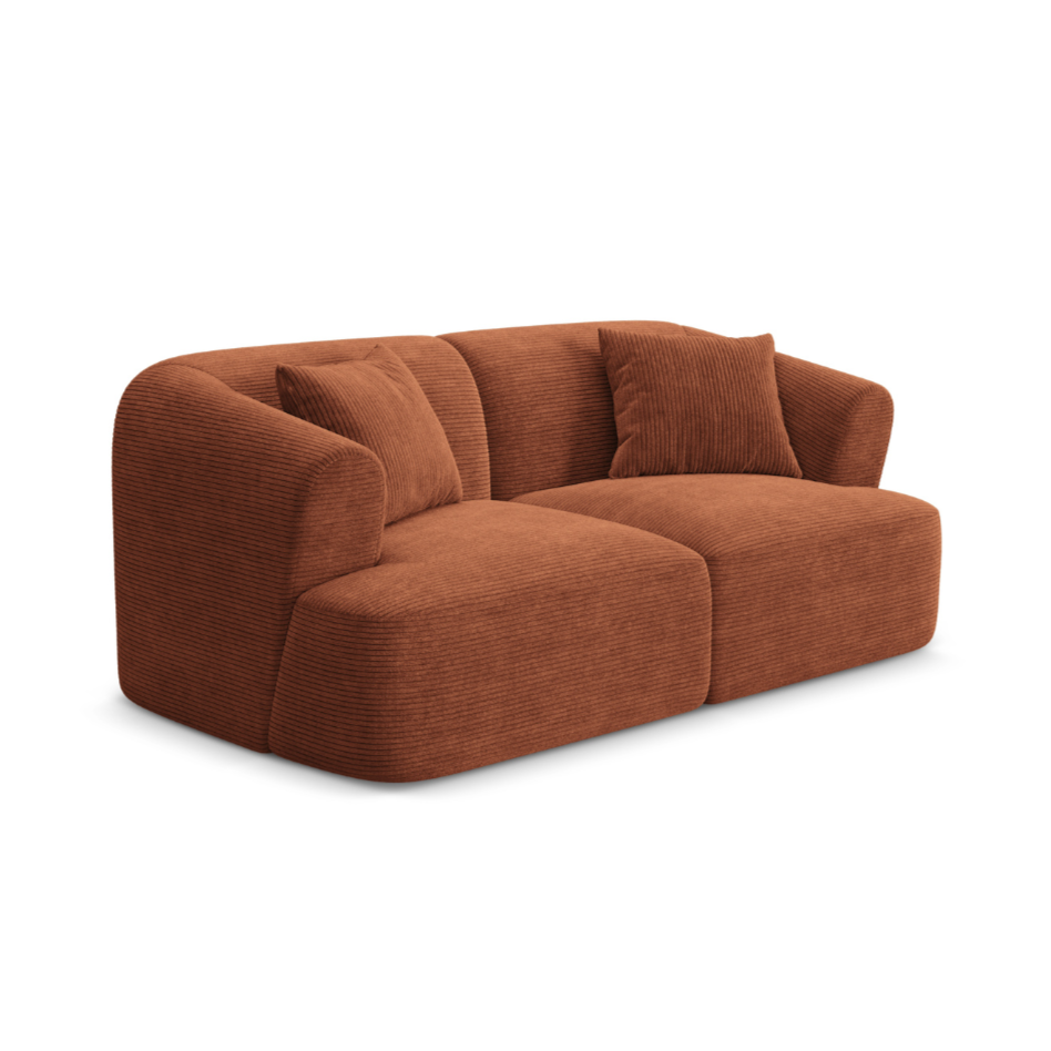 2-seater Sofa CAMPI brick corduroy