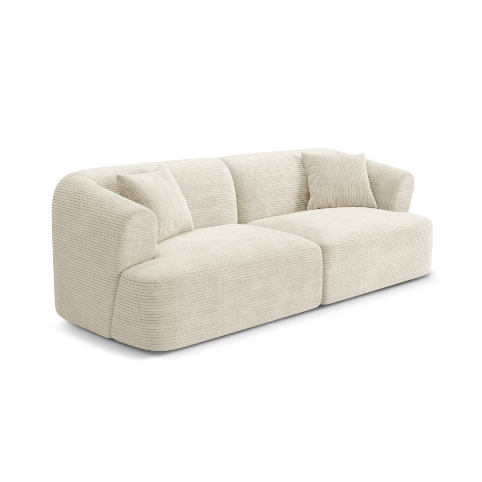 3-seater Sofa CAMPI cream corduroy