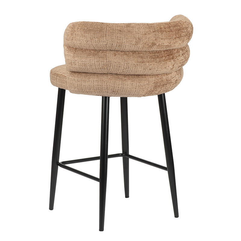 CLOUD stool in caramel with a black base