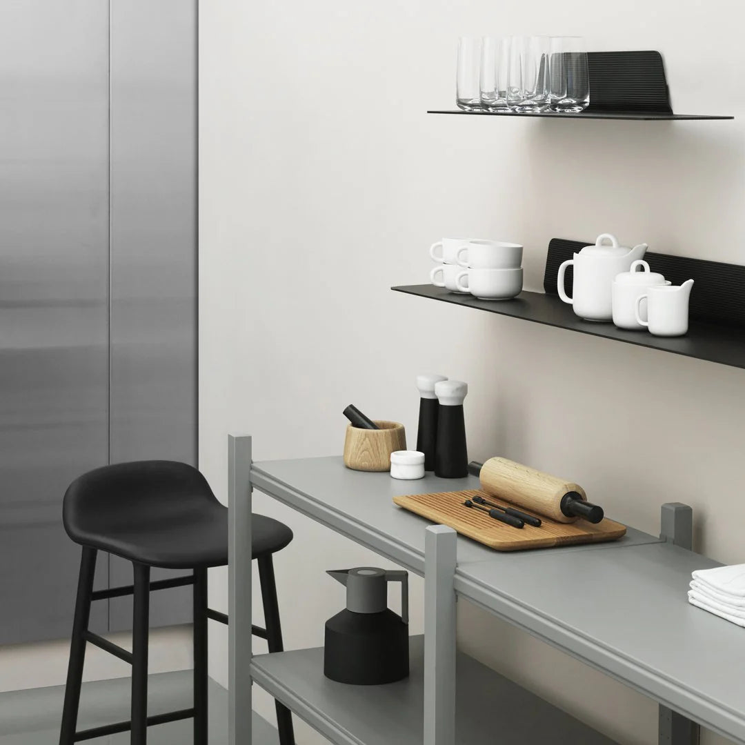 CRAFT Oak Wood Mortar with Black Marble