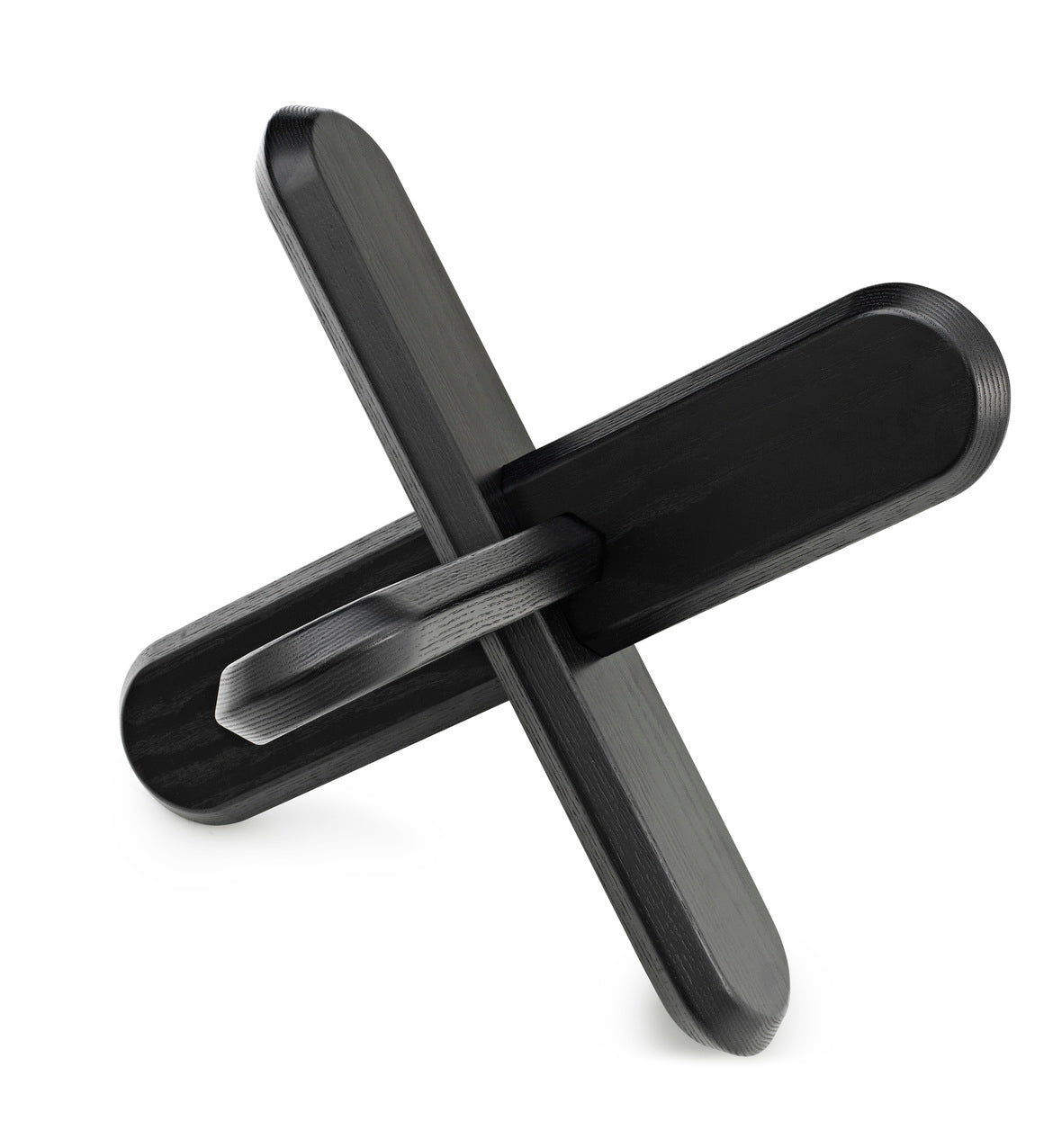 Couchtisch Dingglas mit schwarzer Basis