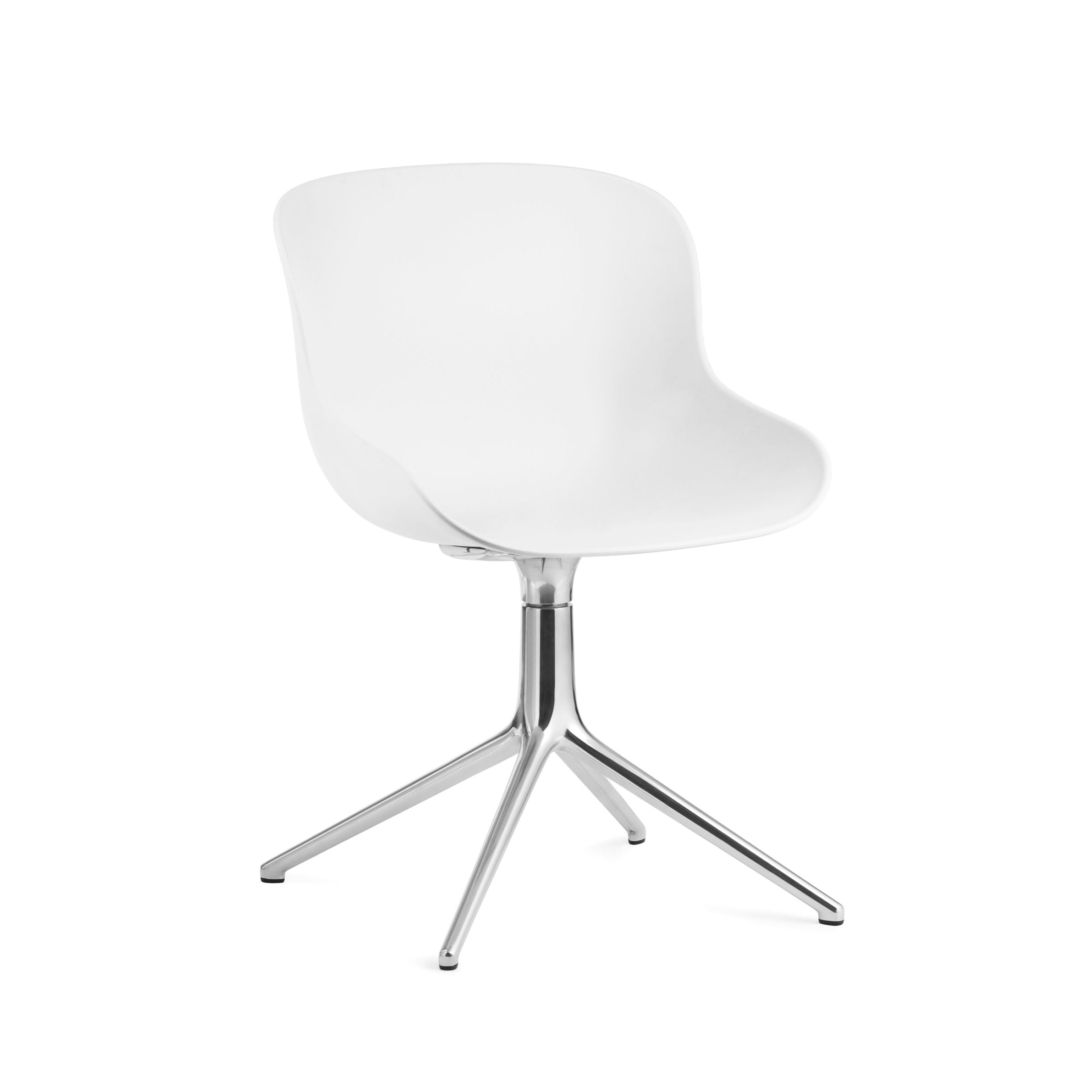 Hyg 4L white office chair with an aluminum base