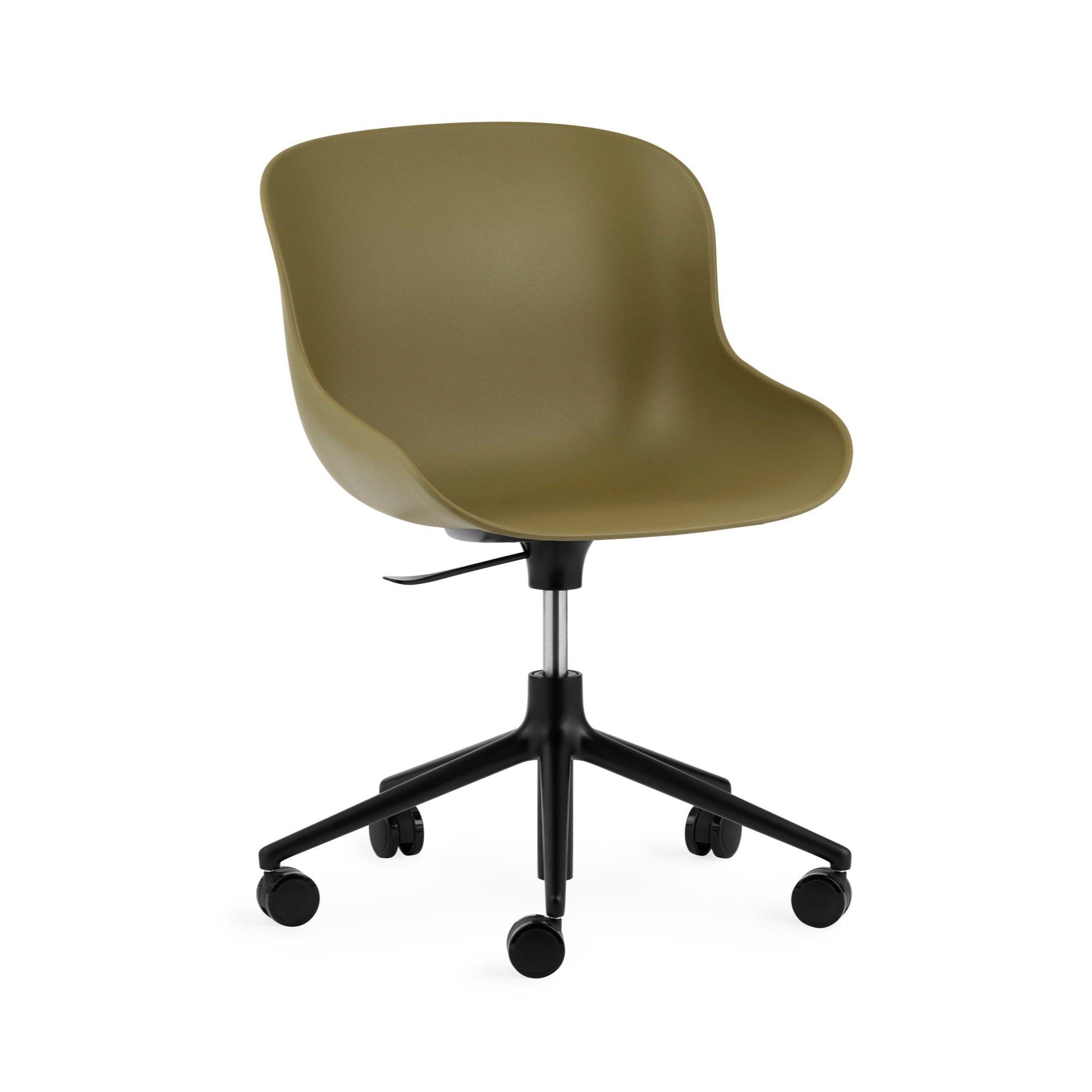 Hyg 5W Olive Office Chair mit einer schwarzen Basis