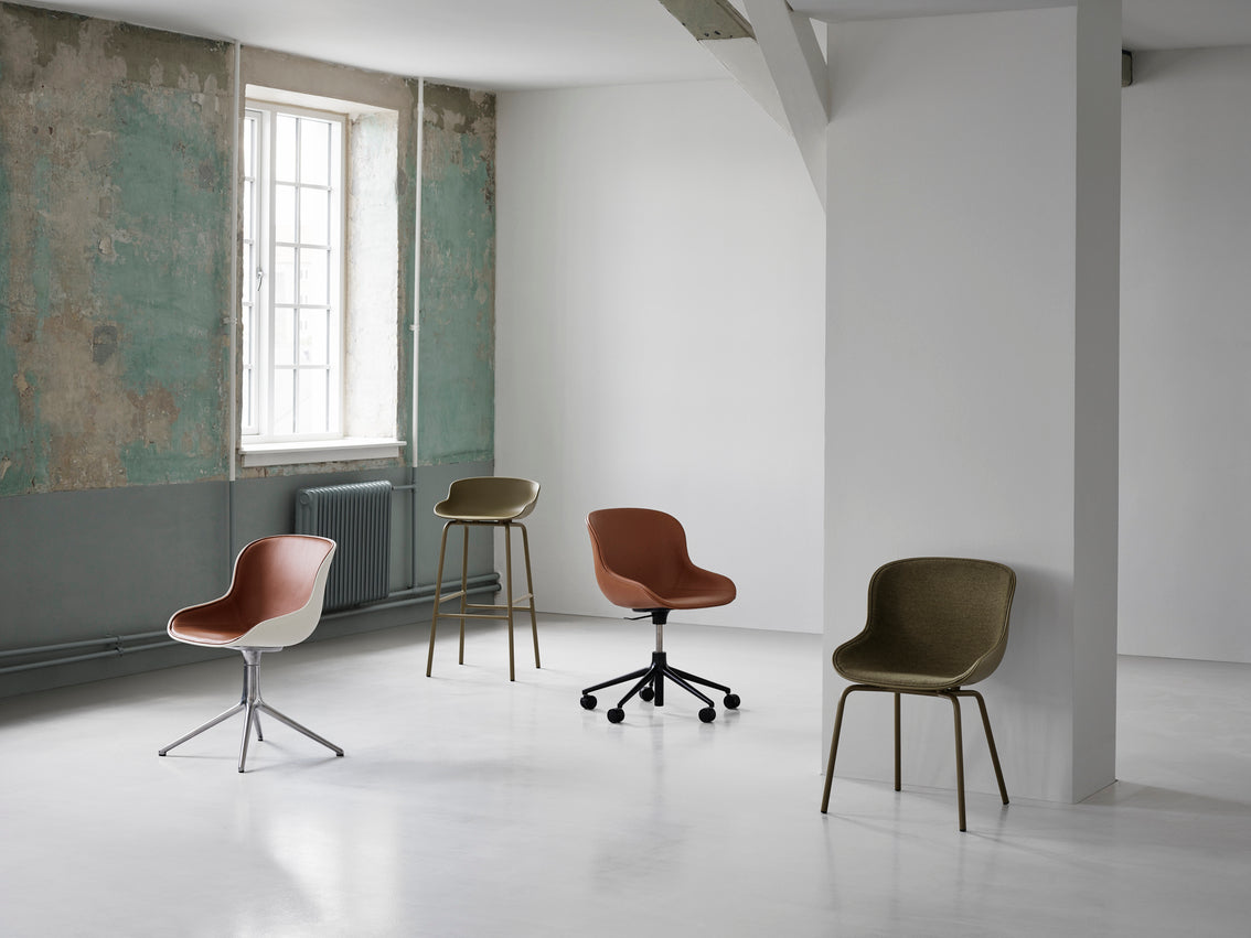 Krzesło biurowe HYG 4W biały z aluminiową podstawą do jadalni – Normann Copenhagen