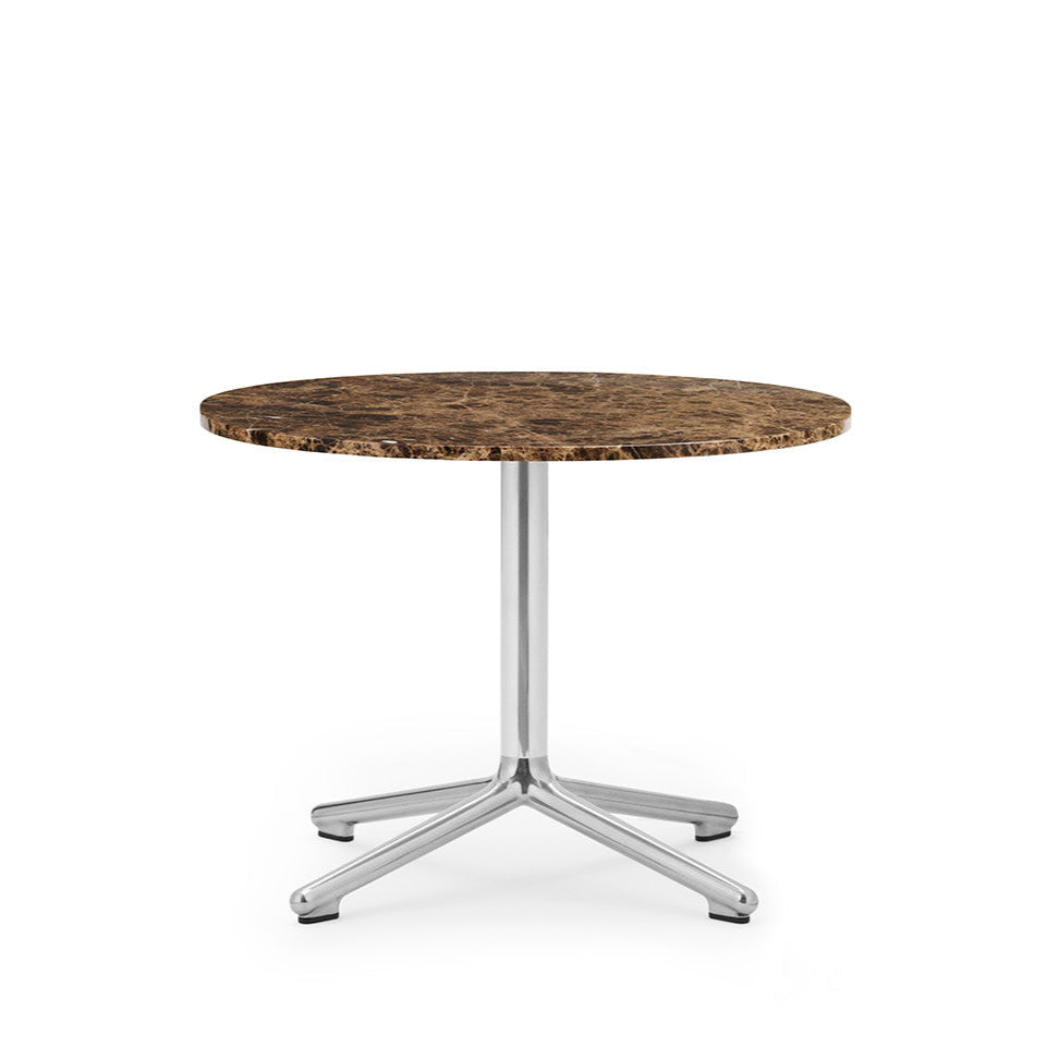 Coffee table Lunar Marble top with an aluminum base