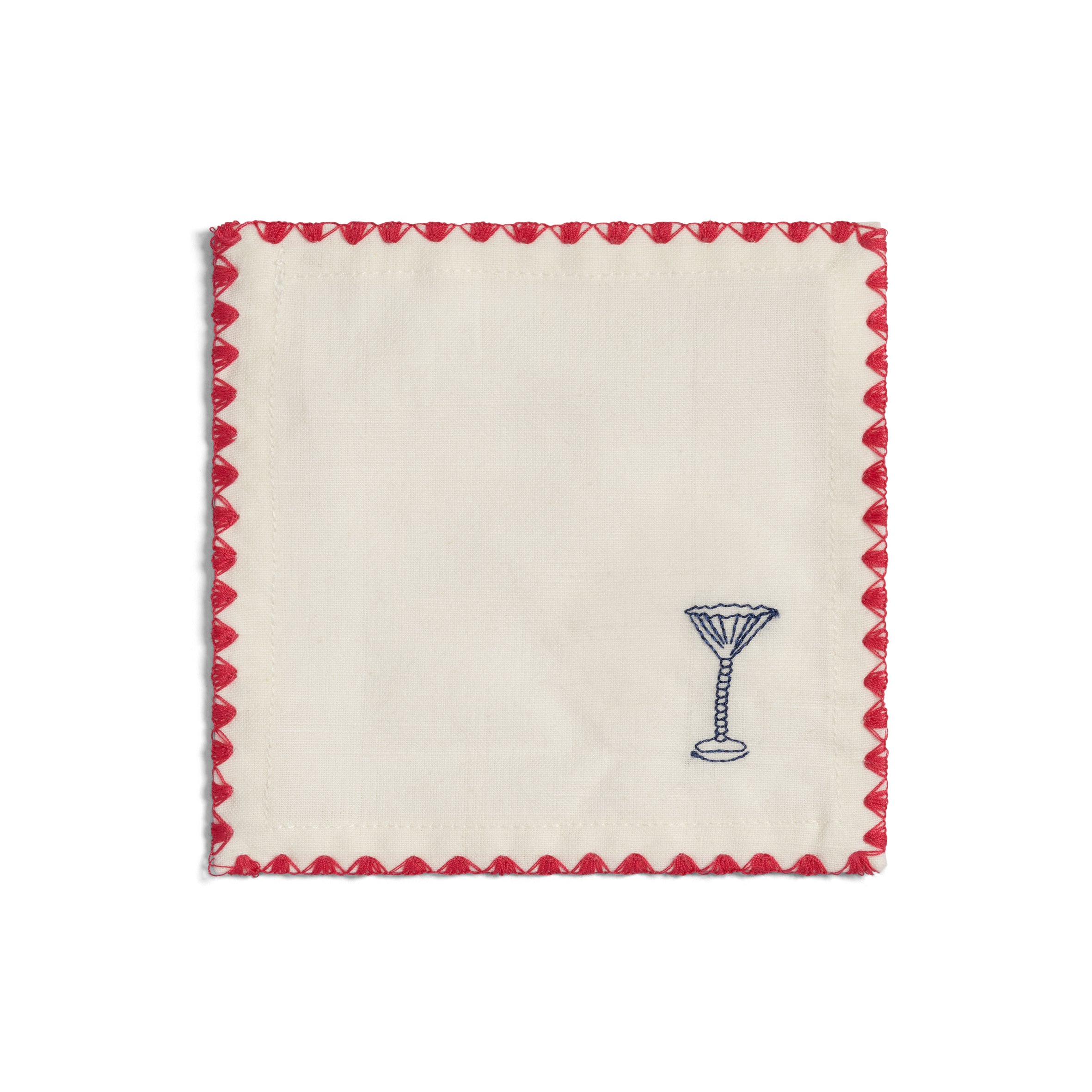 Cocktailservietten-Set ZIGZAG Baumwolle