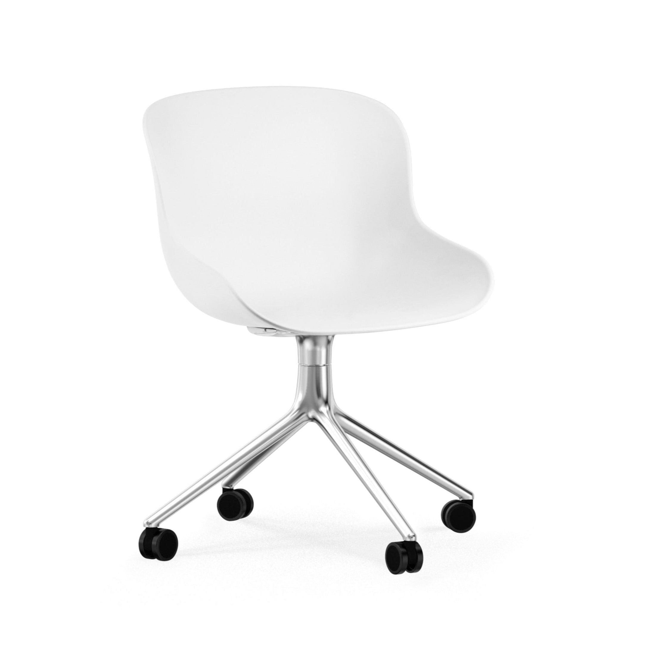Krzesło biurowe HYG 4W biały z aluminiową podstawą – Normann Copenhagen