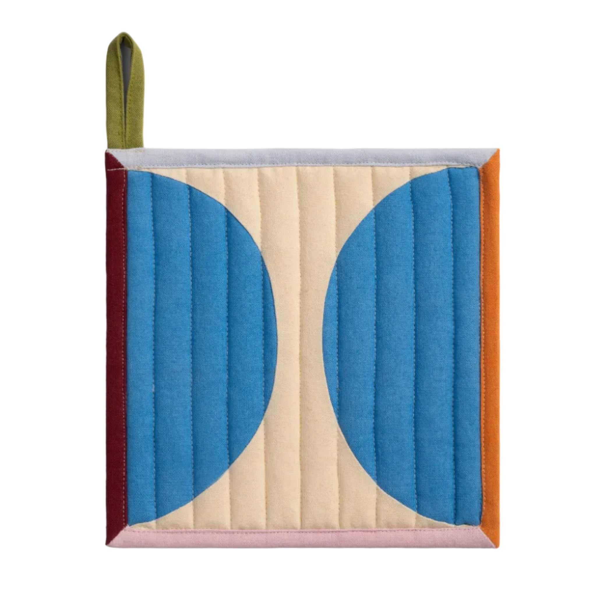 Küchenhandschuh STITCH ARC blau mit beige und grün