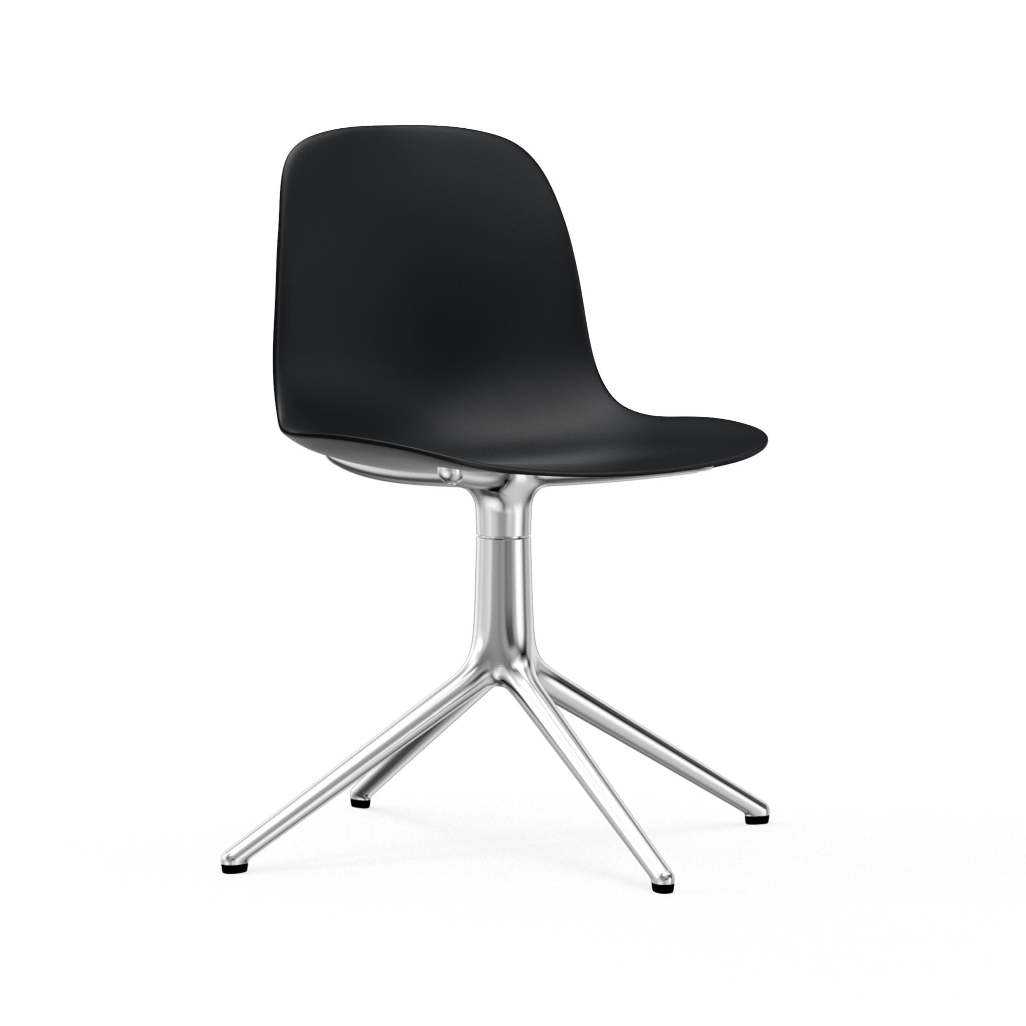 4L Black Form Office Chair with an aluminum base