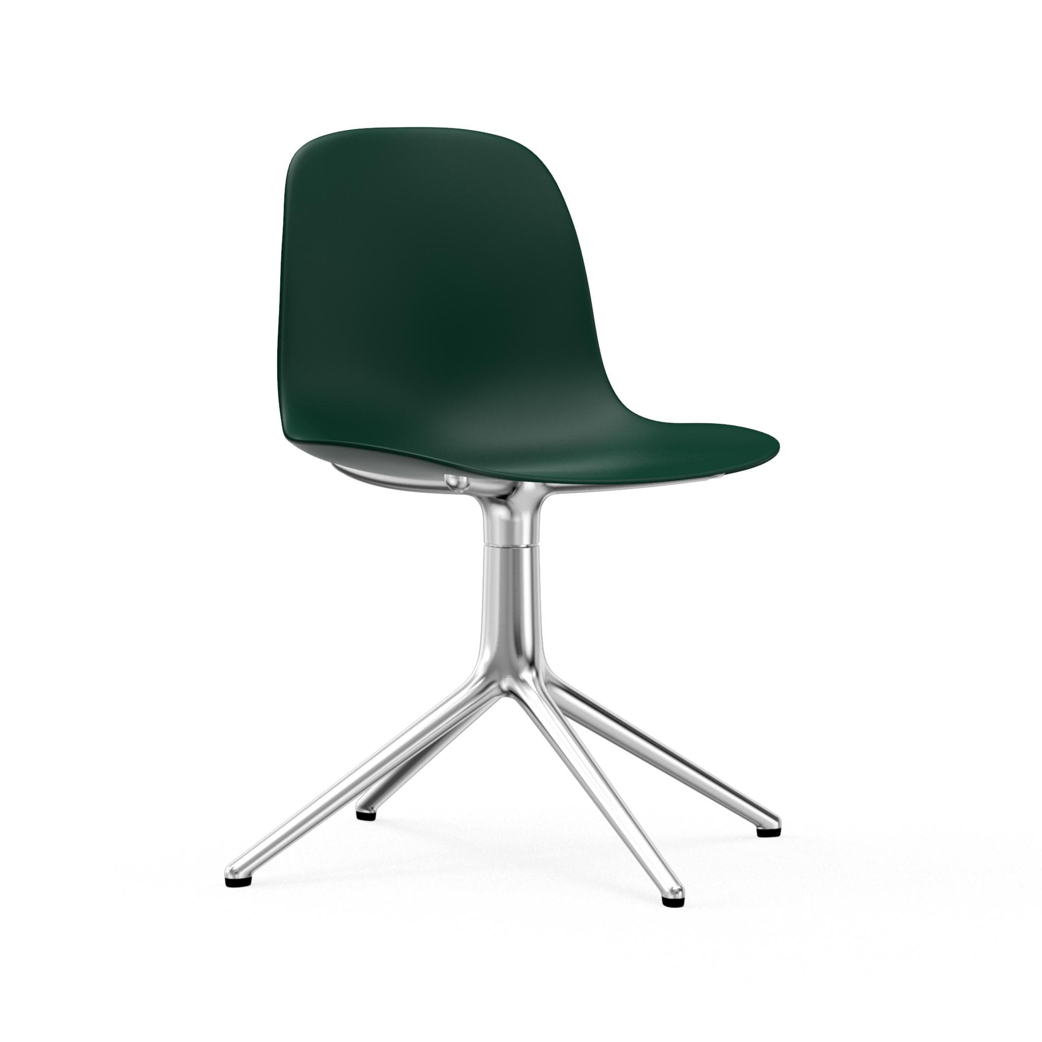 4L Green Office Chair mit einer Aluminiumbasis