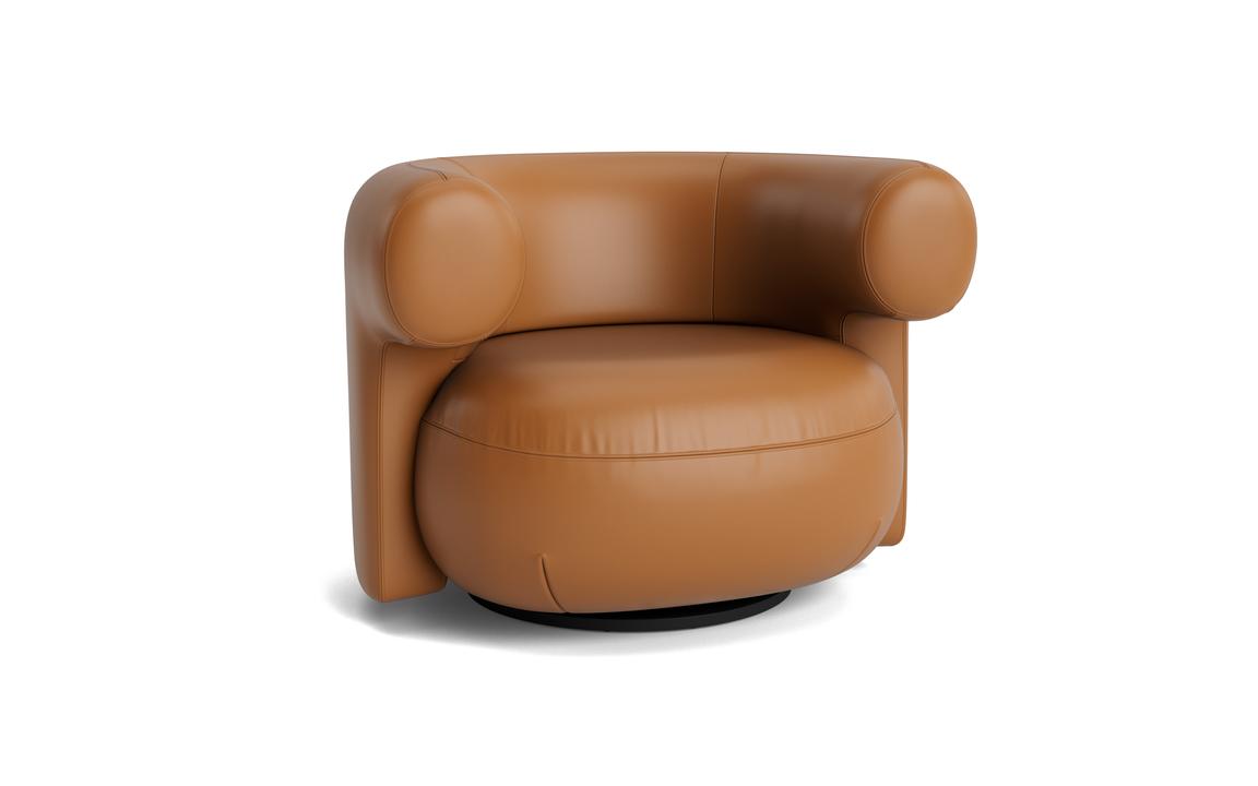 Upholstered burr armchair