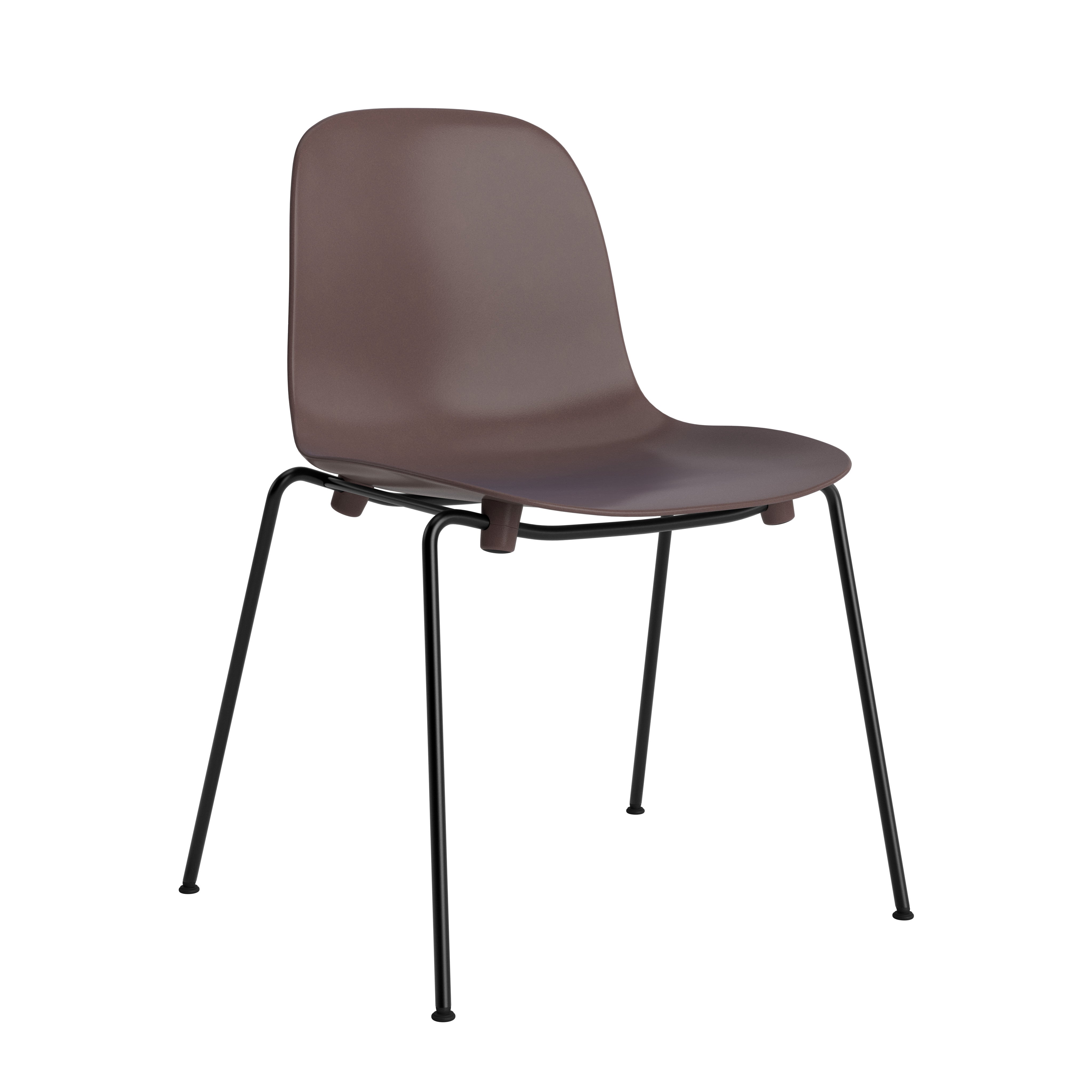 Stuhl der Formen Bronze Stapel mit einer schwarzen Basis