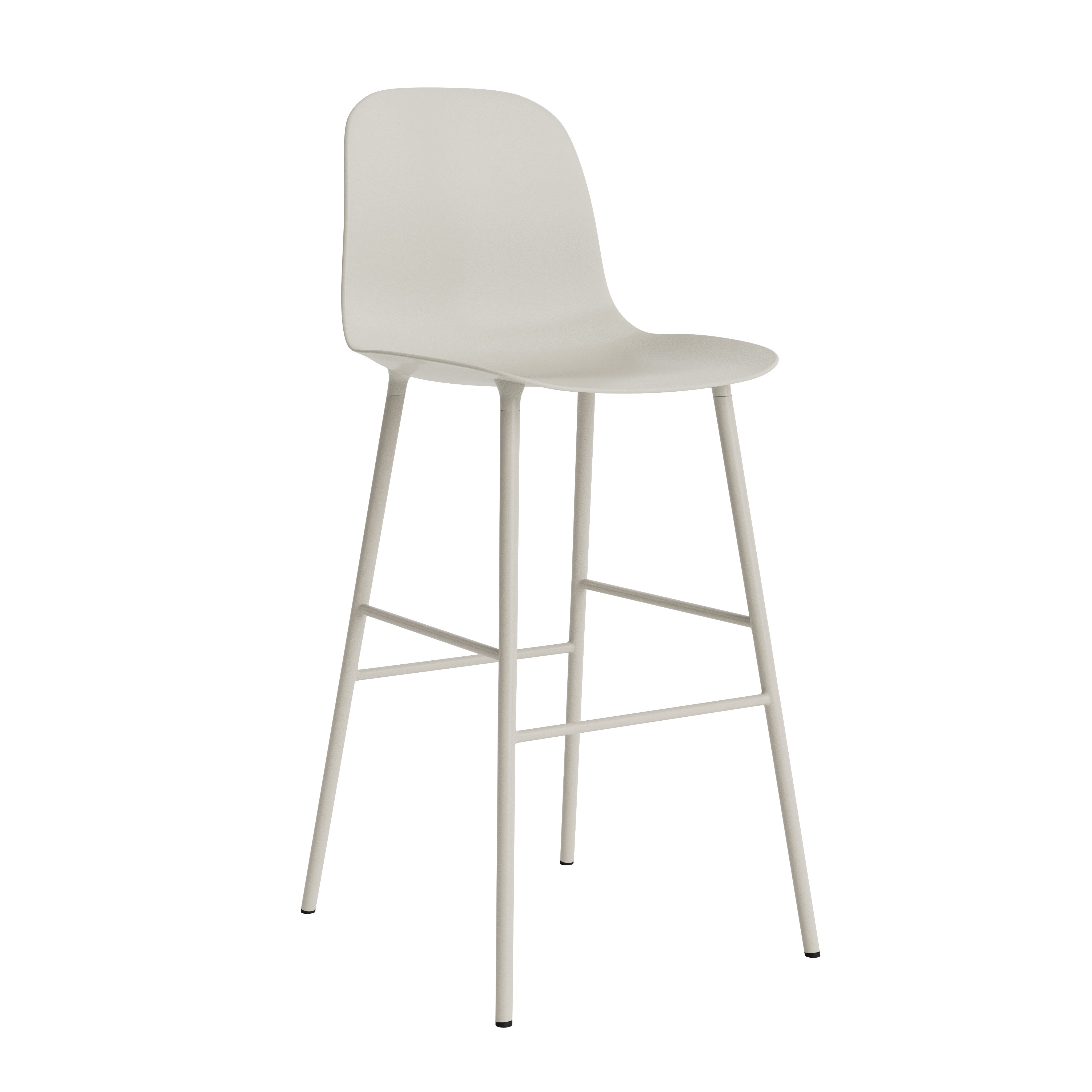 Bar chair of light gray forms